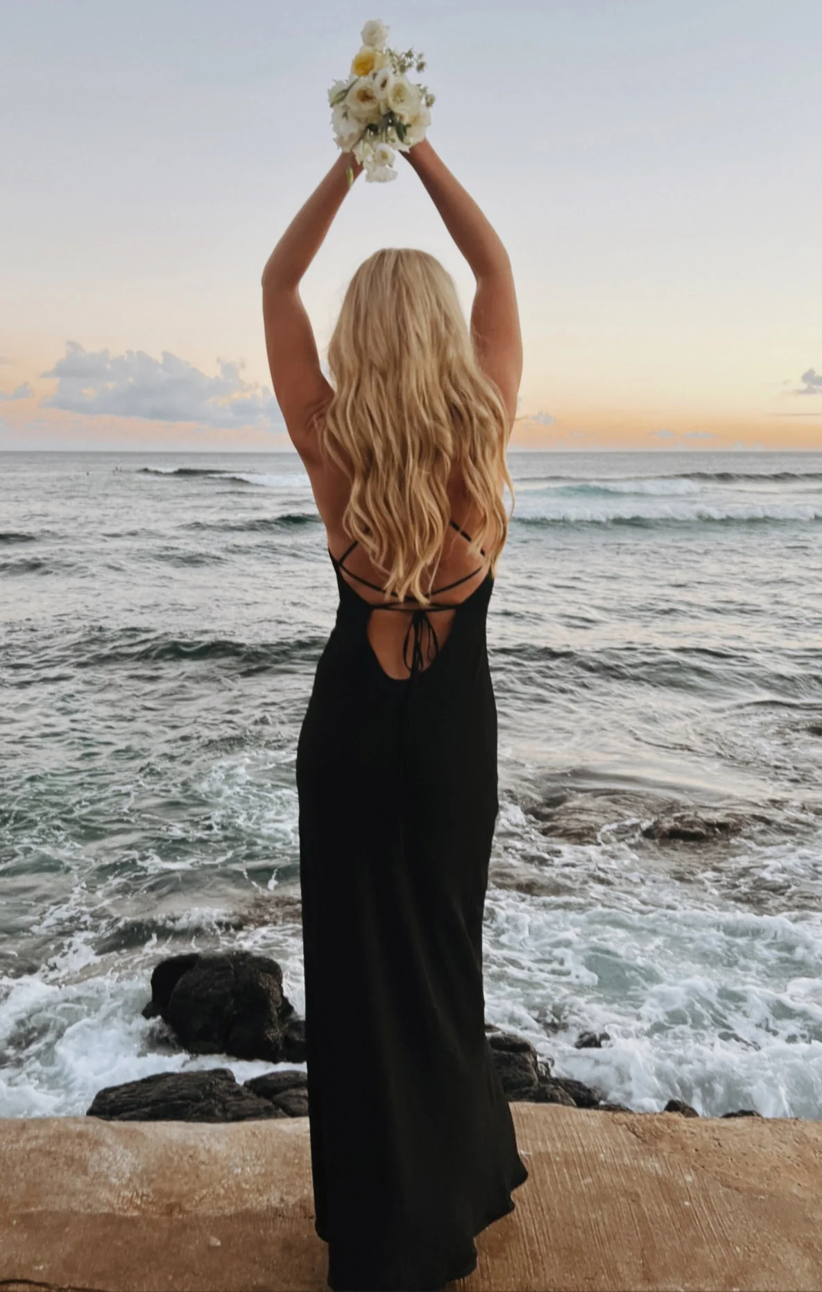 Dani Slip Dress ~ Black Luxe Satin - Image 3