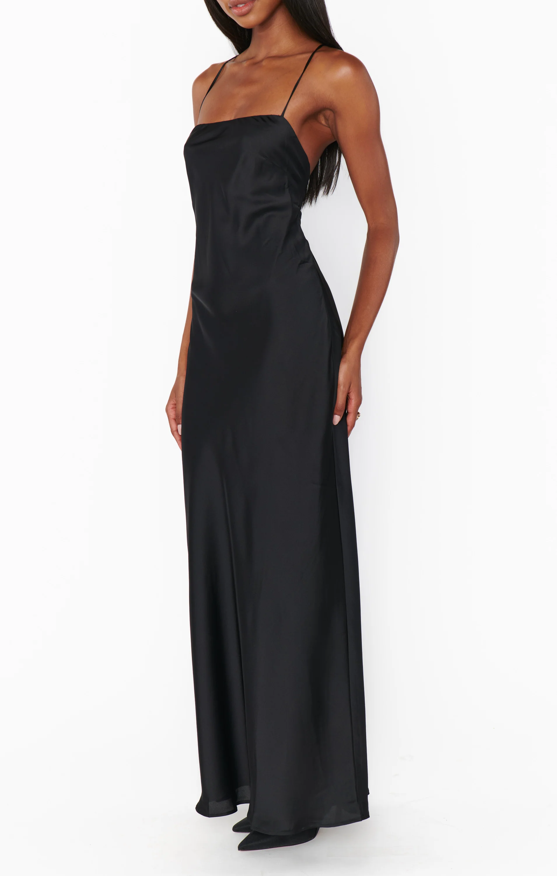 Dani Slip Dress ~ Black Luxe Satin - Image 5