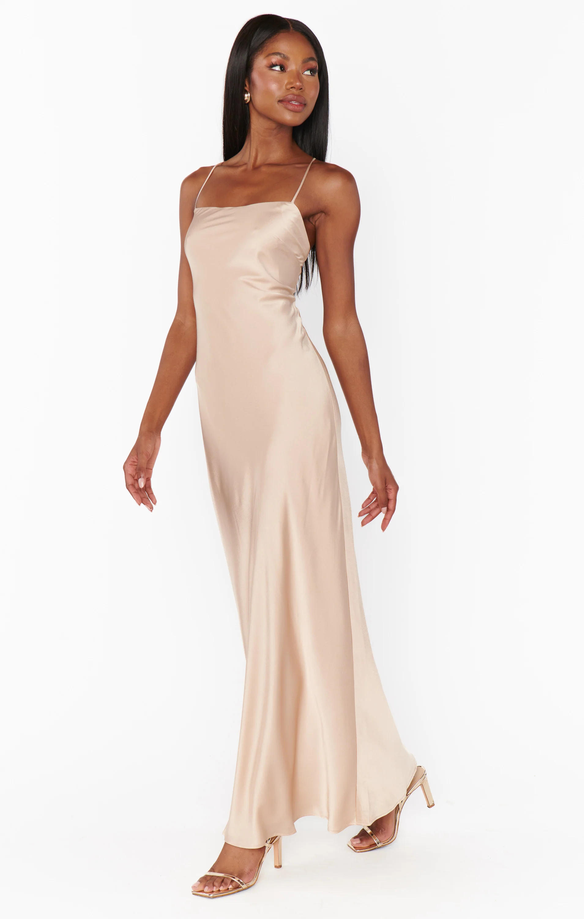 Dani Slip Dress ~ Champagne Luxe Satin - Image 5