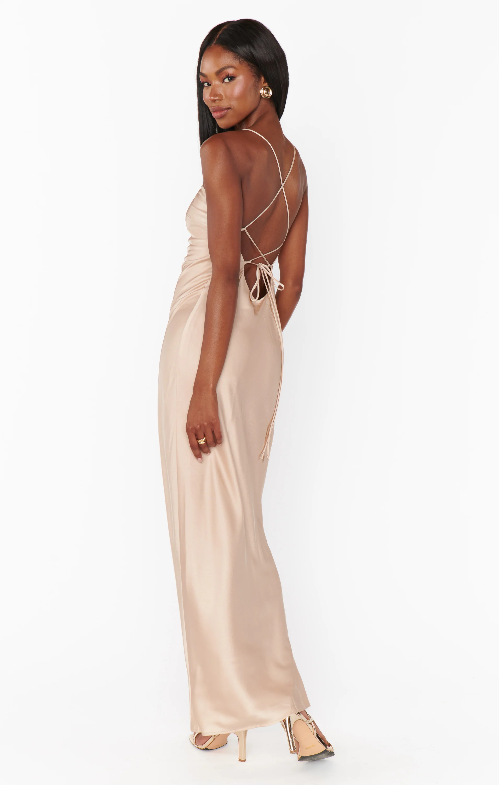 Dani Slip Dress ~ Champagne Luxe Satin - Image 6