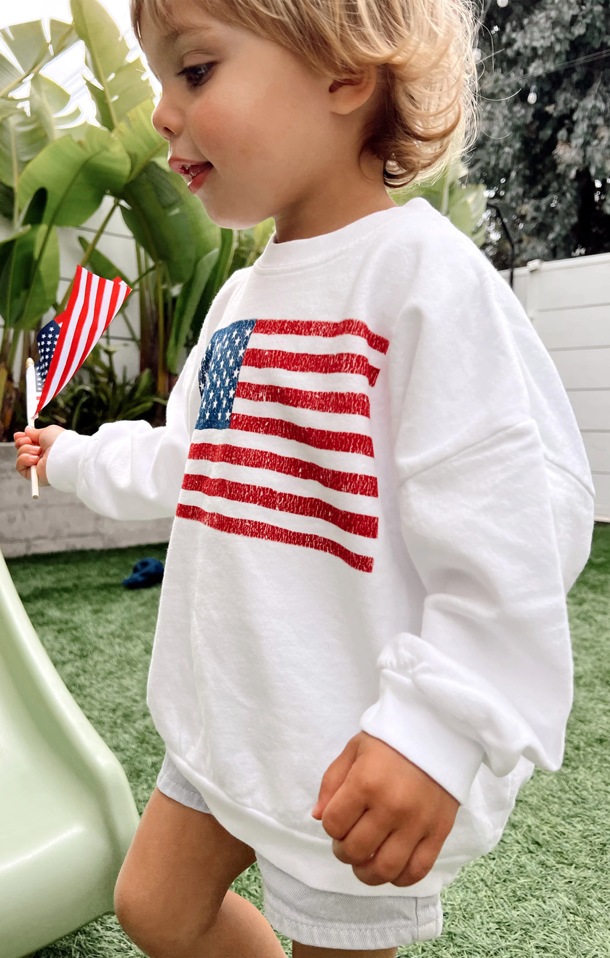 Davis Sweatshirt ~ American Flag - Image 2
