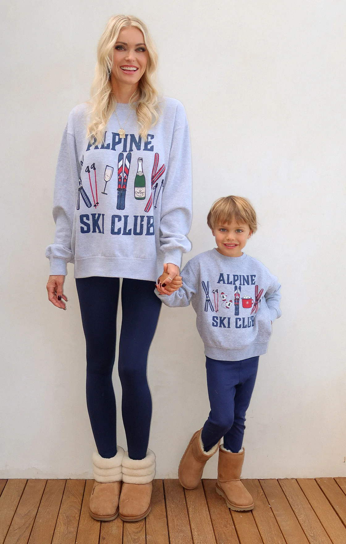 Davis Sweatshirt ~ Little Alpine Ski Club Graphic - Image 2