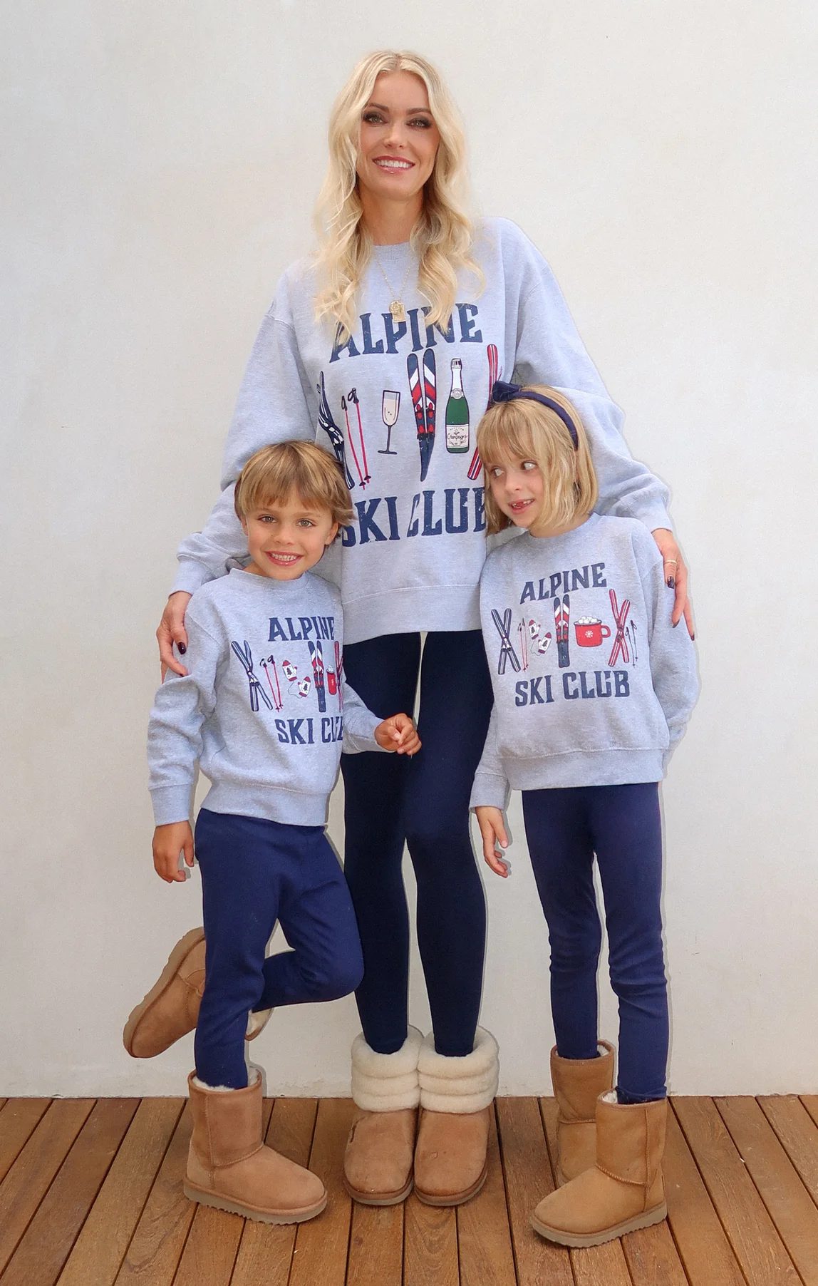 Davis Sweatshirt ~ Little Alpine Ski Club Graphic - Image 3