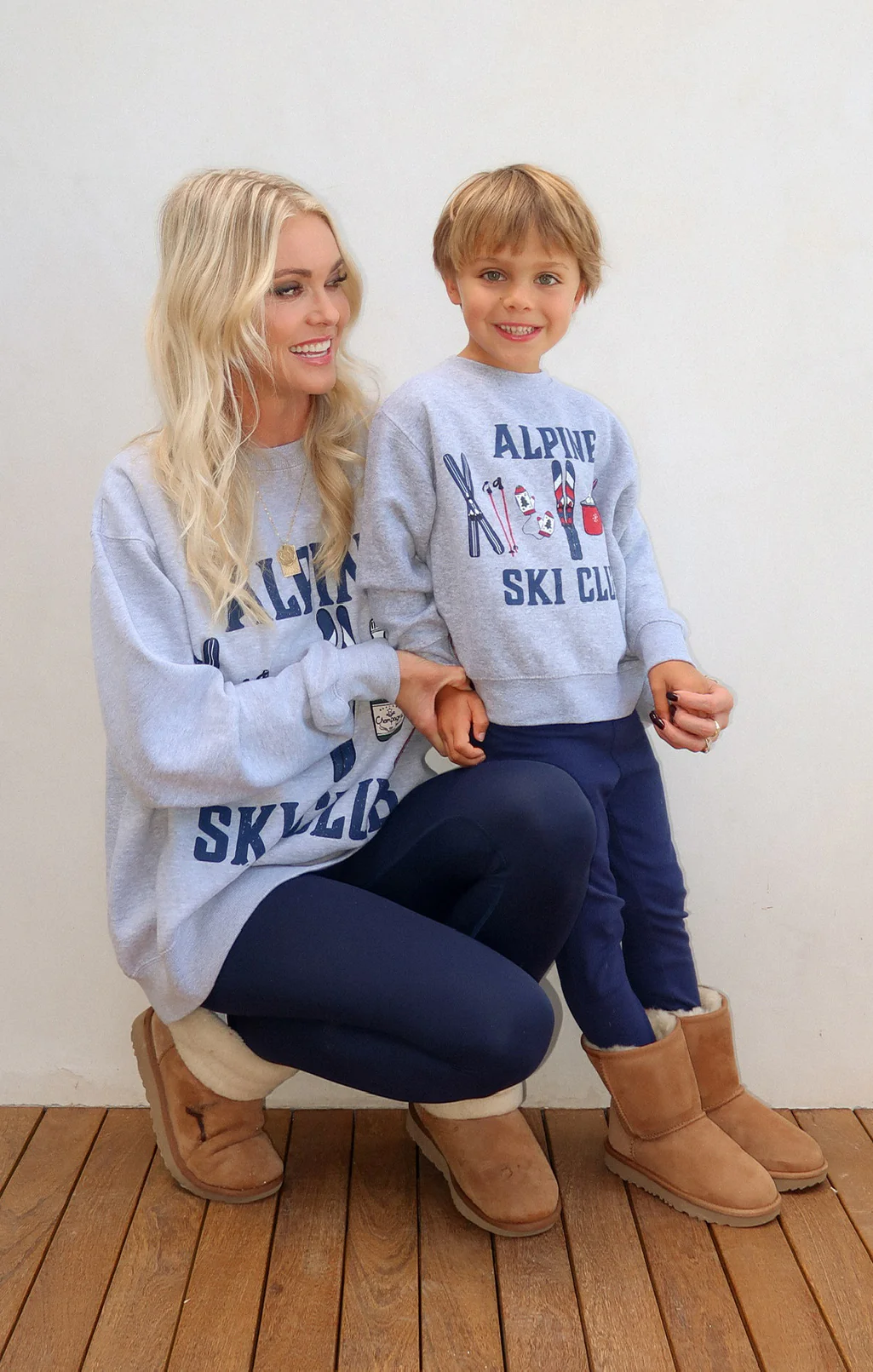Davis Sweatshirt ~ Little Alpine Ski Club Graphic - Image 6