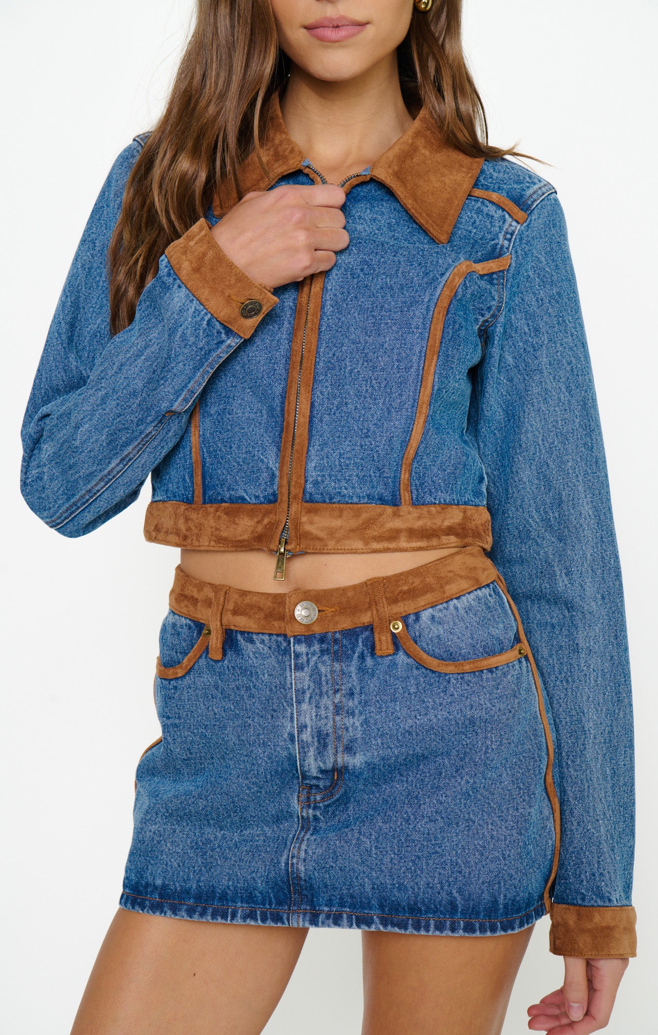 Dawson Jacket ~ Indigo with Faux Suede - Image 5