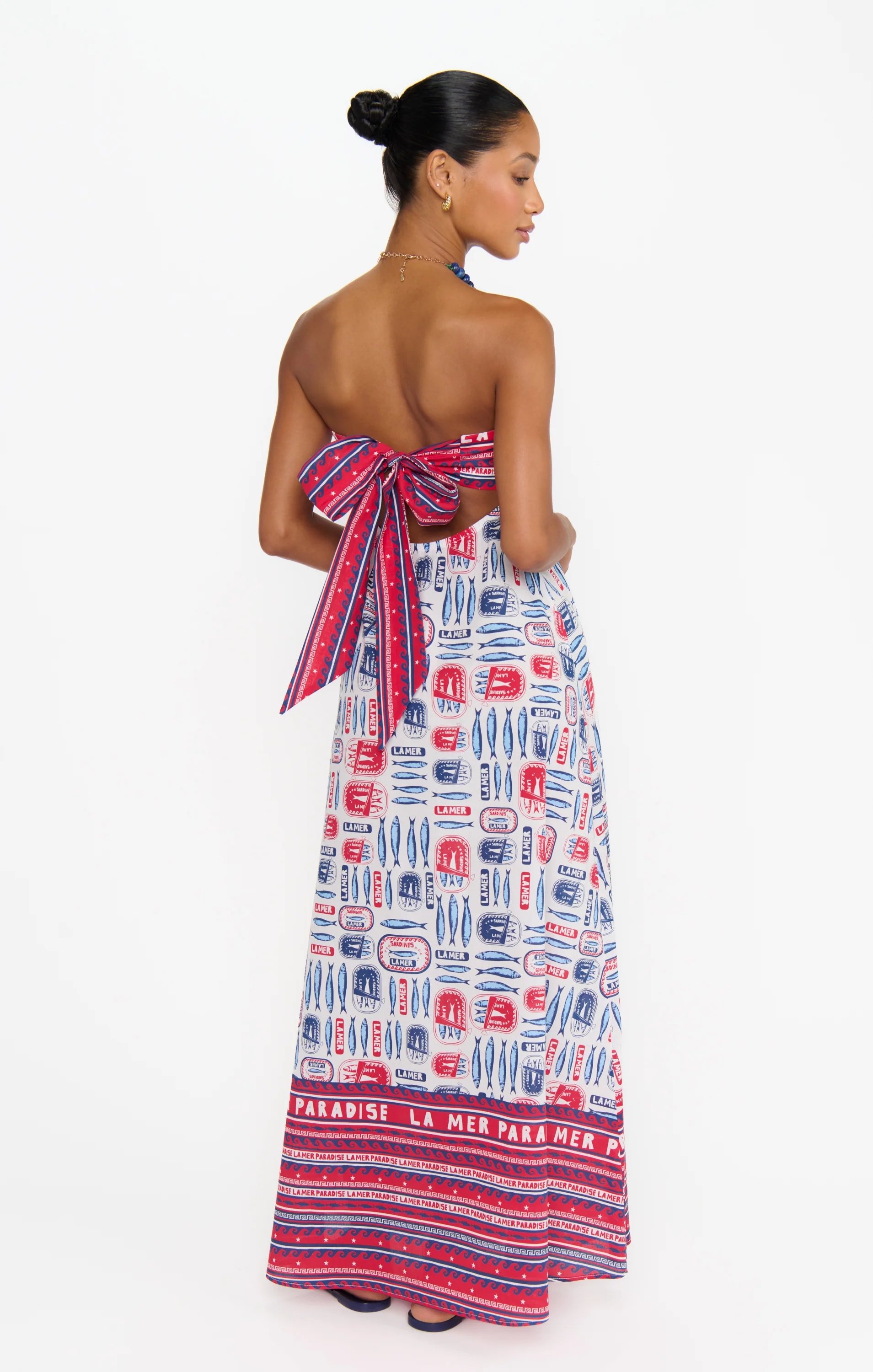 Day Out Maxi Dress ~ Sardine Border - Image 2