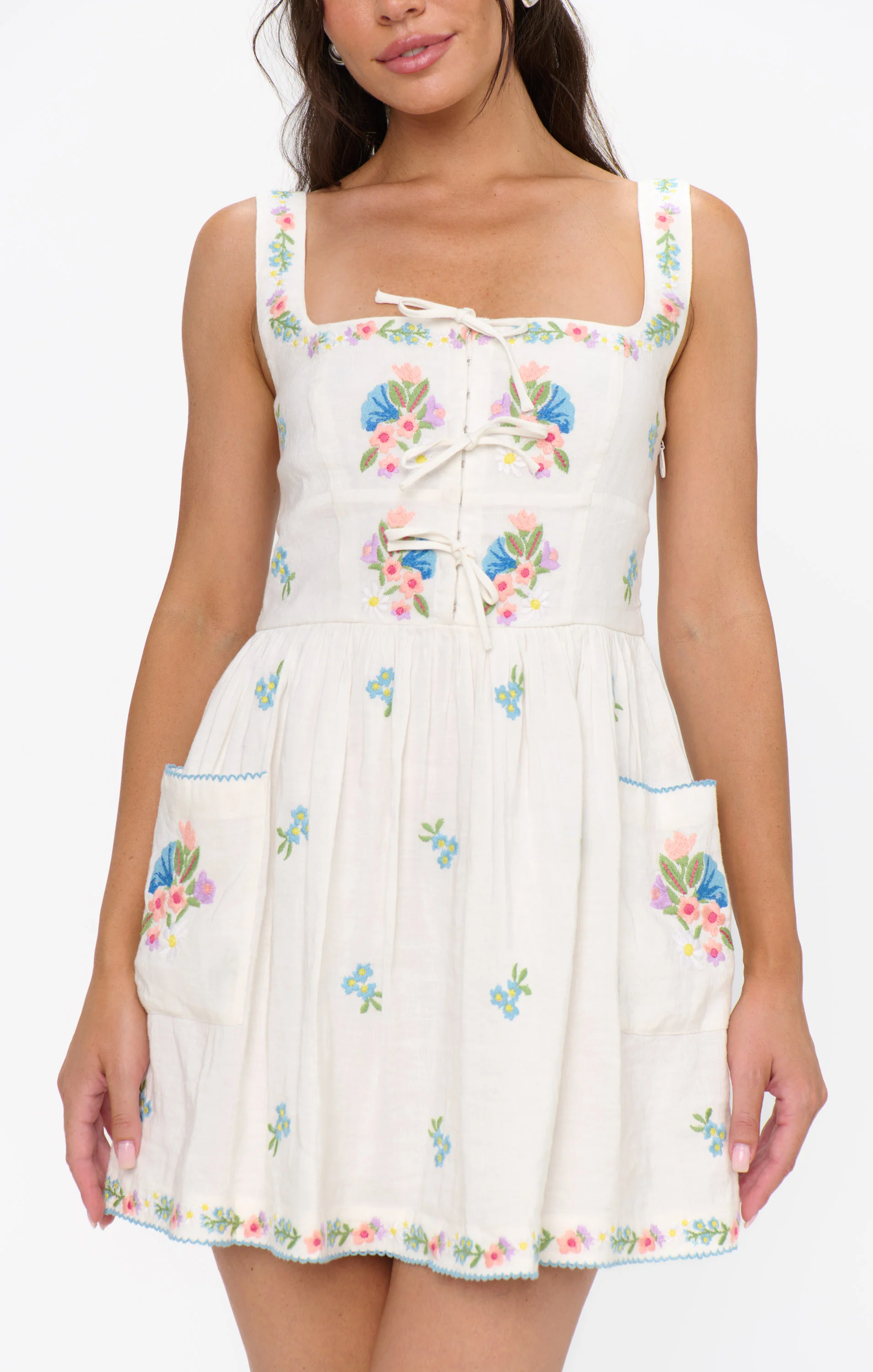 Demi Mini Dress ~ Wild Meadow Embroidery - Image 4