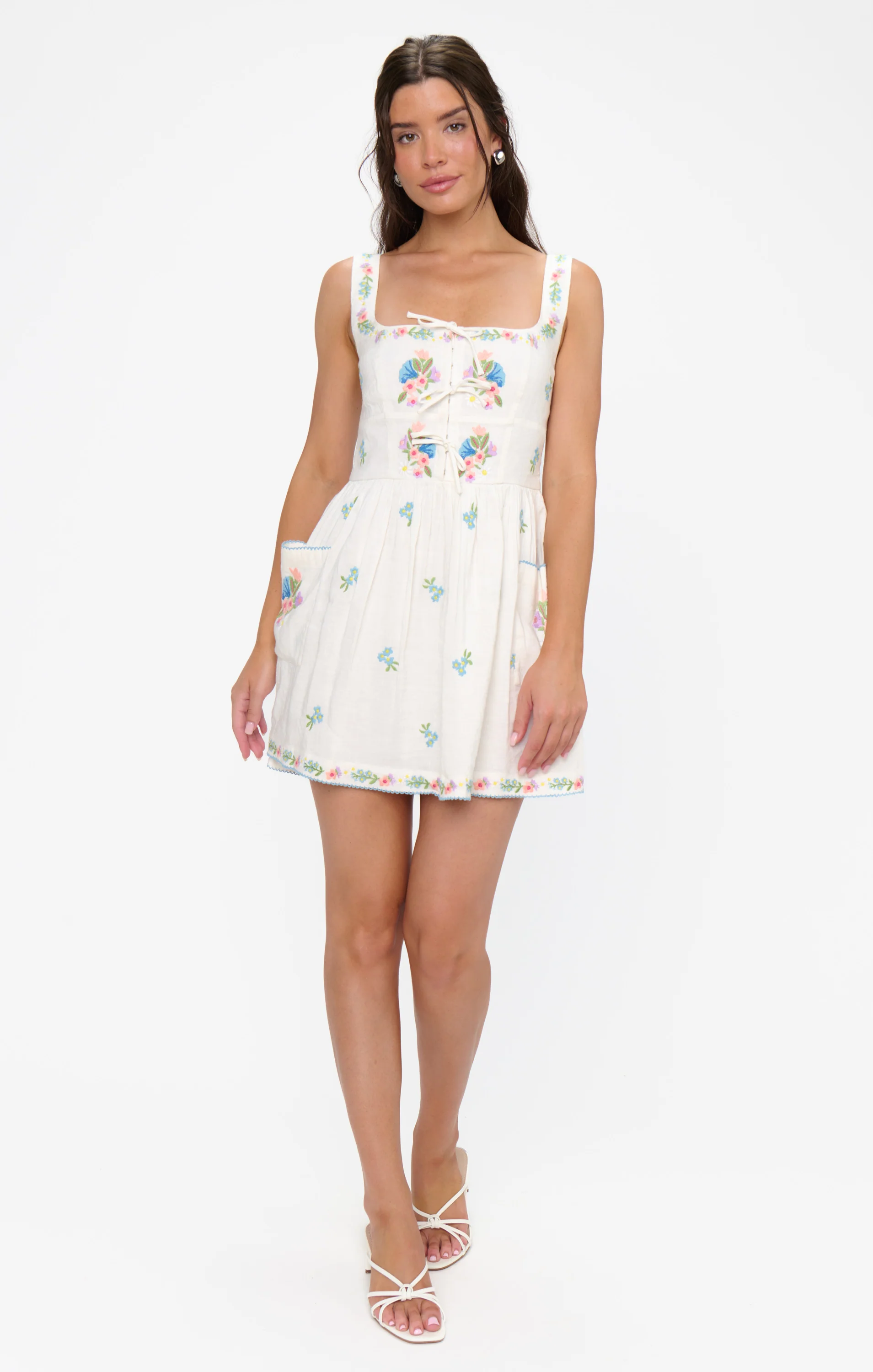 Demi Mini Dress ~ Wild Meadow Embroidery - Image 5