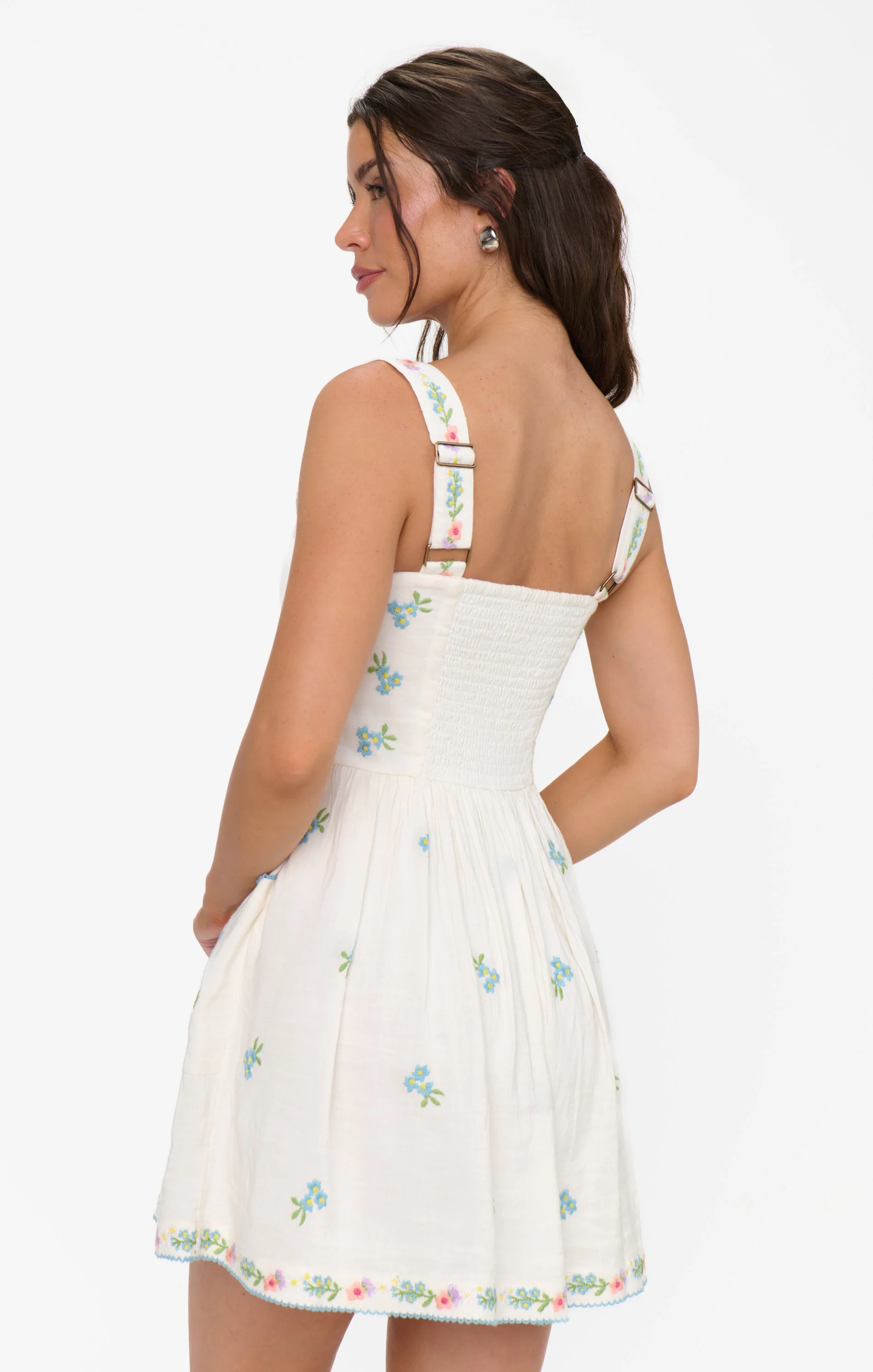 Demi Mini Dress ~ Wild Meadow Embroidery - Image 6