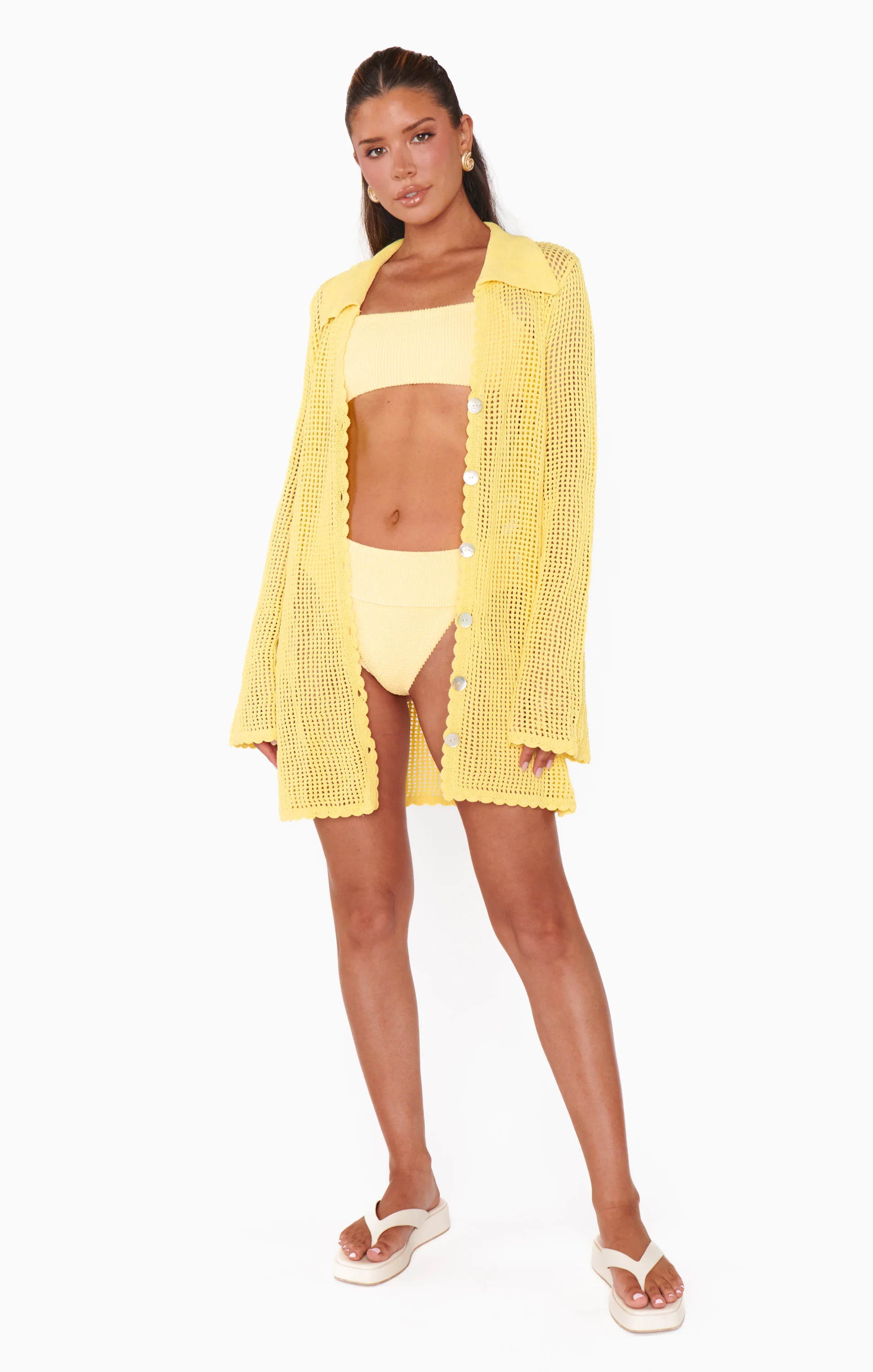 Destin Top ~ Butter Yellow Scrunch - Image 3