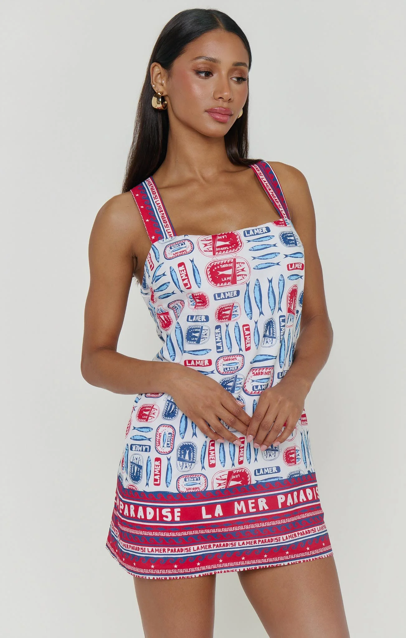 Detour Mini Dress ~ Sardine Border - Image 2