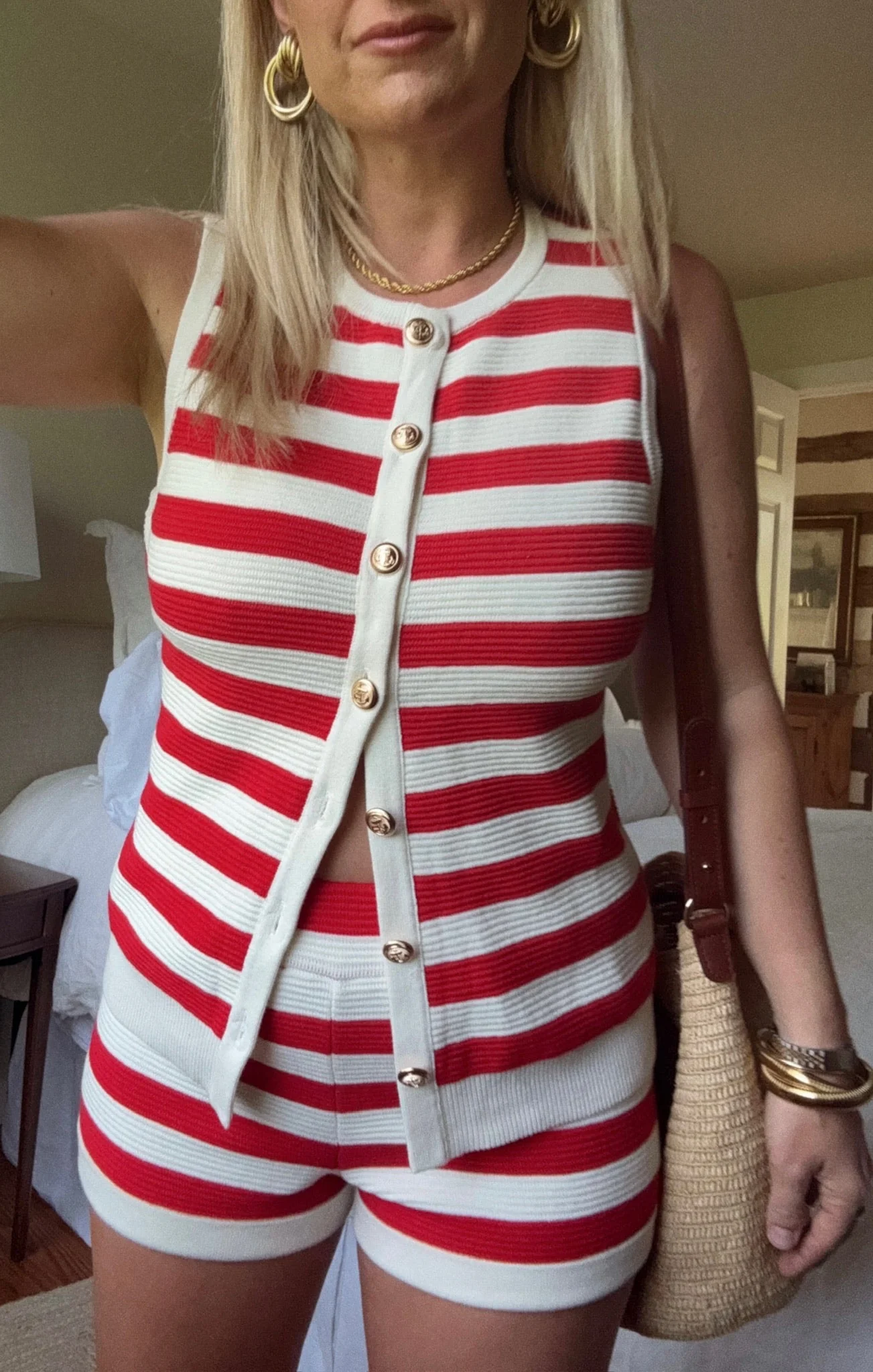 Devin Tank ~ Red Stripe Delight Knit - Image 5