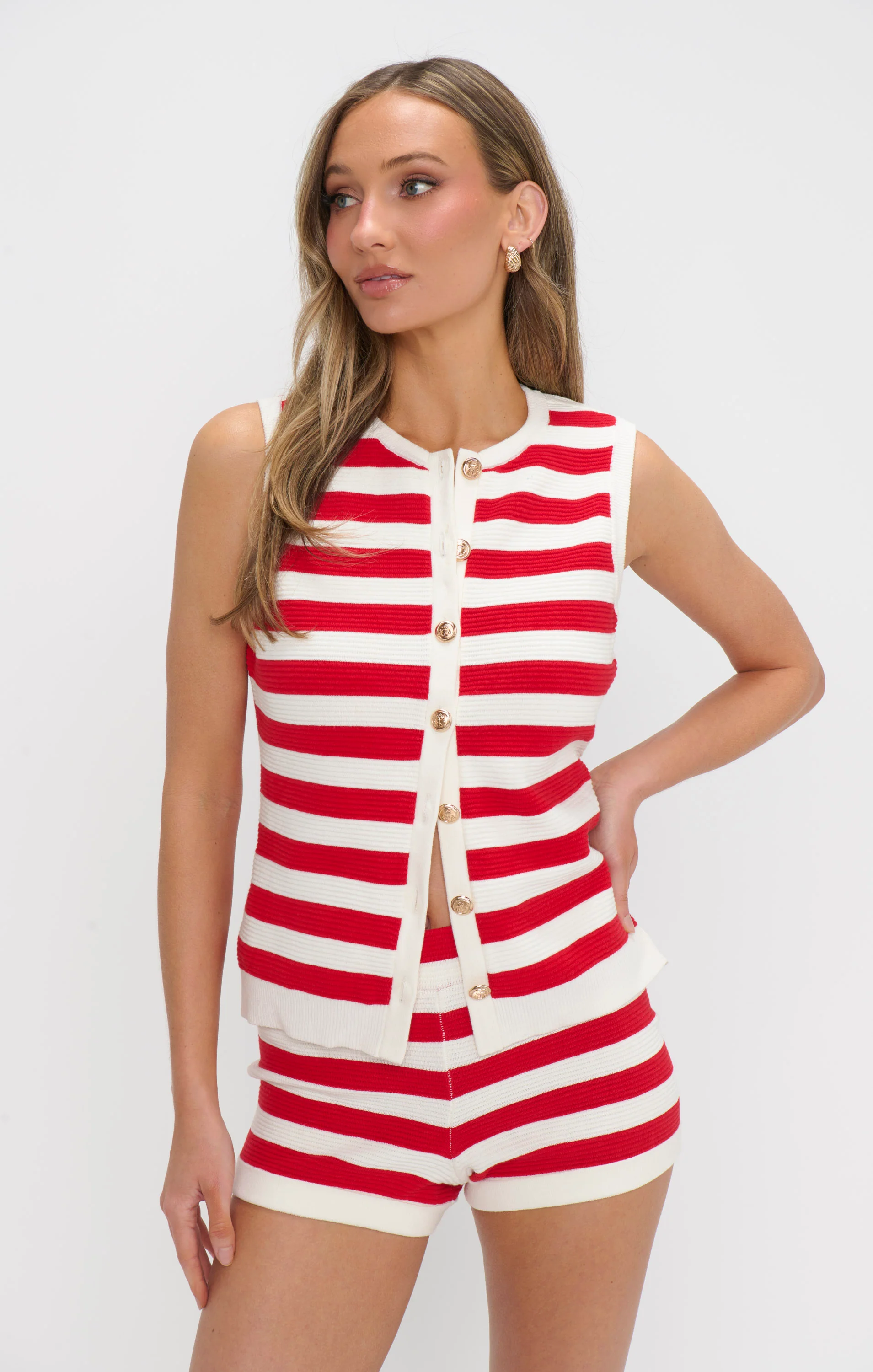 Devin Tank ~ Red Stripe Delight Knit - Image 9