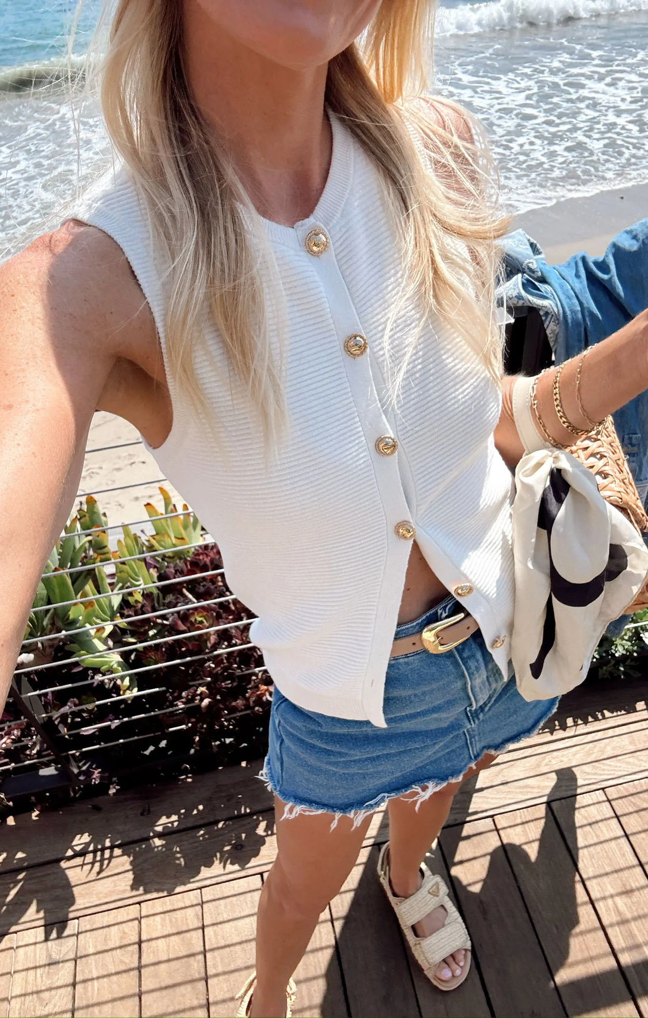 Devin Tank ~ White Delight Knit - Image 2