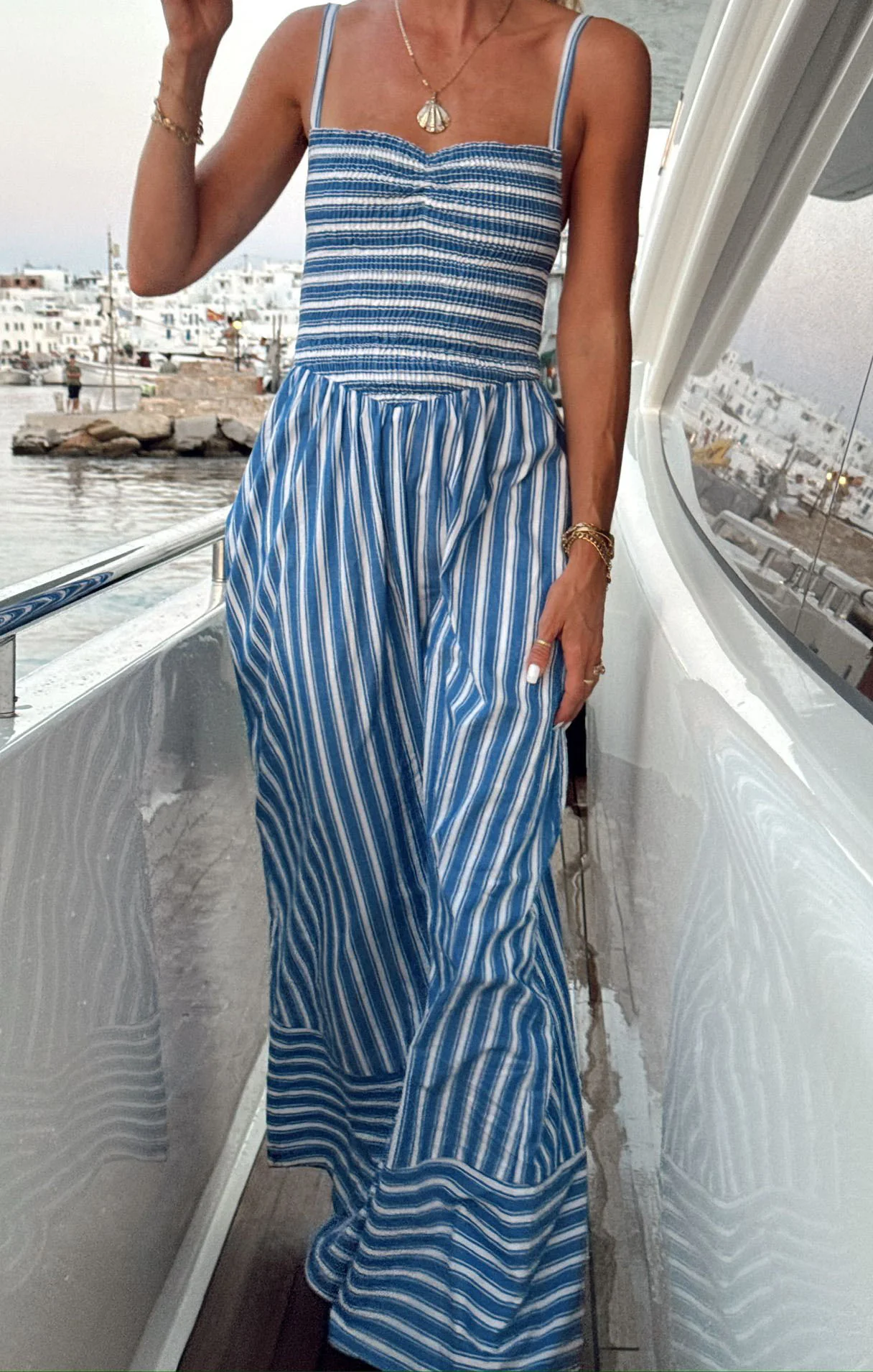 Dixie Maxi Dress ~ Coastal Blue Stripe - Image 3