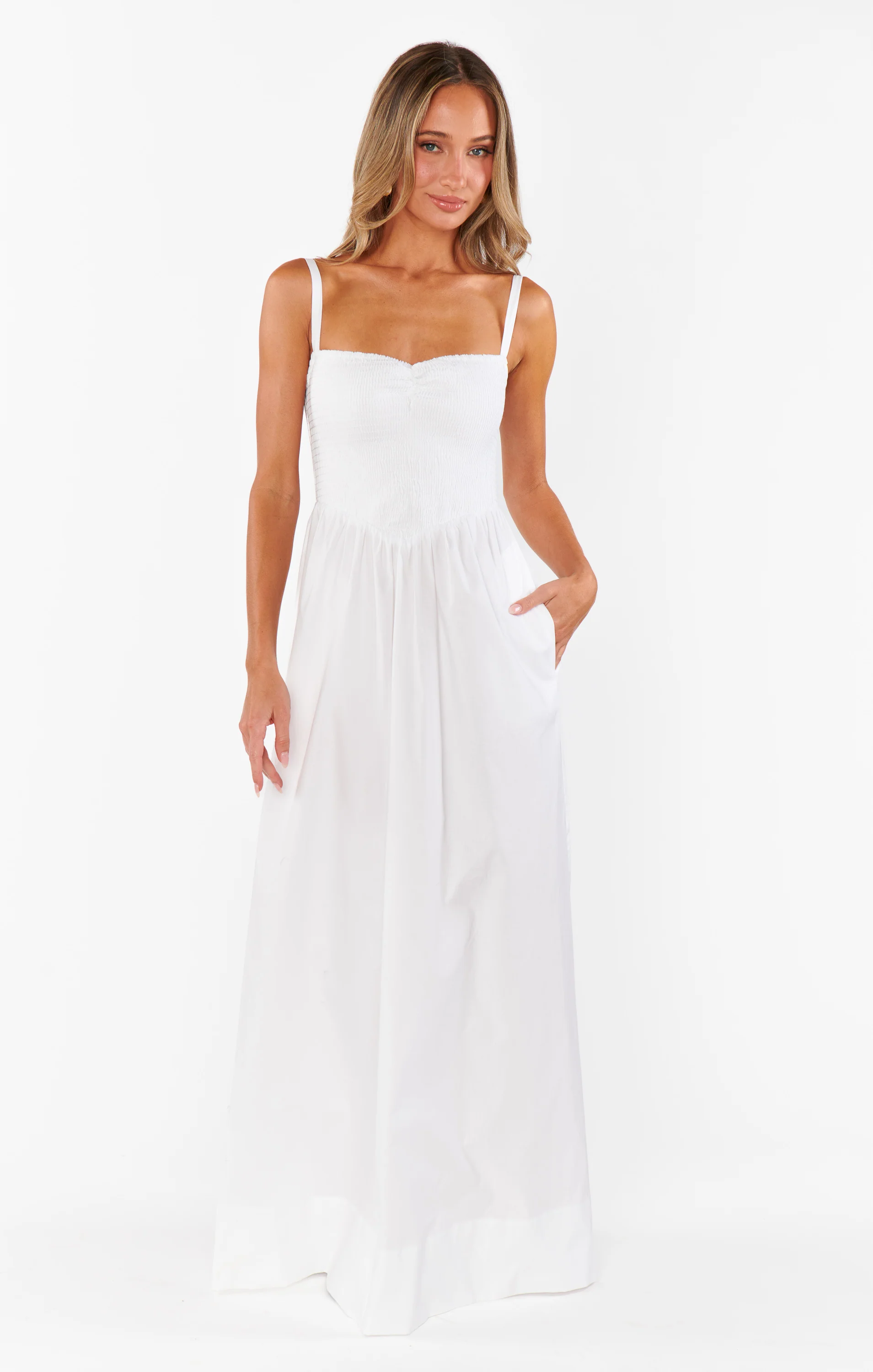 Dixie Maxi Dress ~ White Poplin - Image 4
