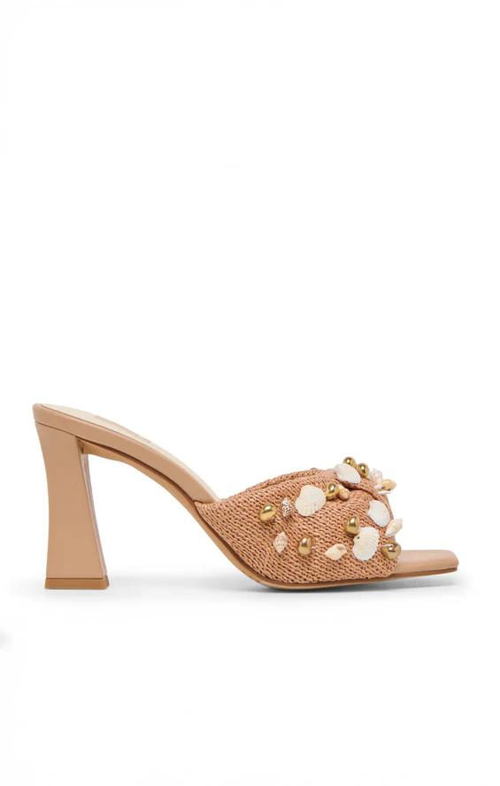 Dolce Vita Tylah Heel ~ Toffee Beaded Raffia - Image 3