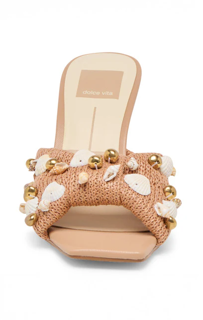 Dolce Vita Tylah Heel ~ Toffee Beaded Raffia - Image 4