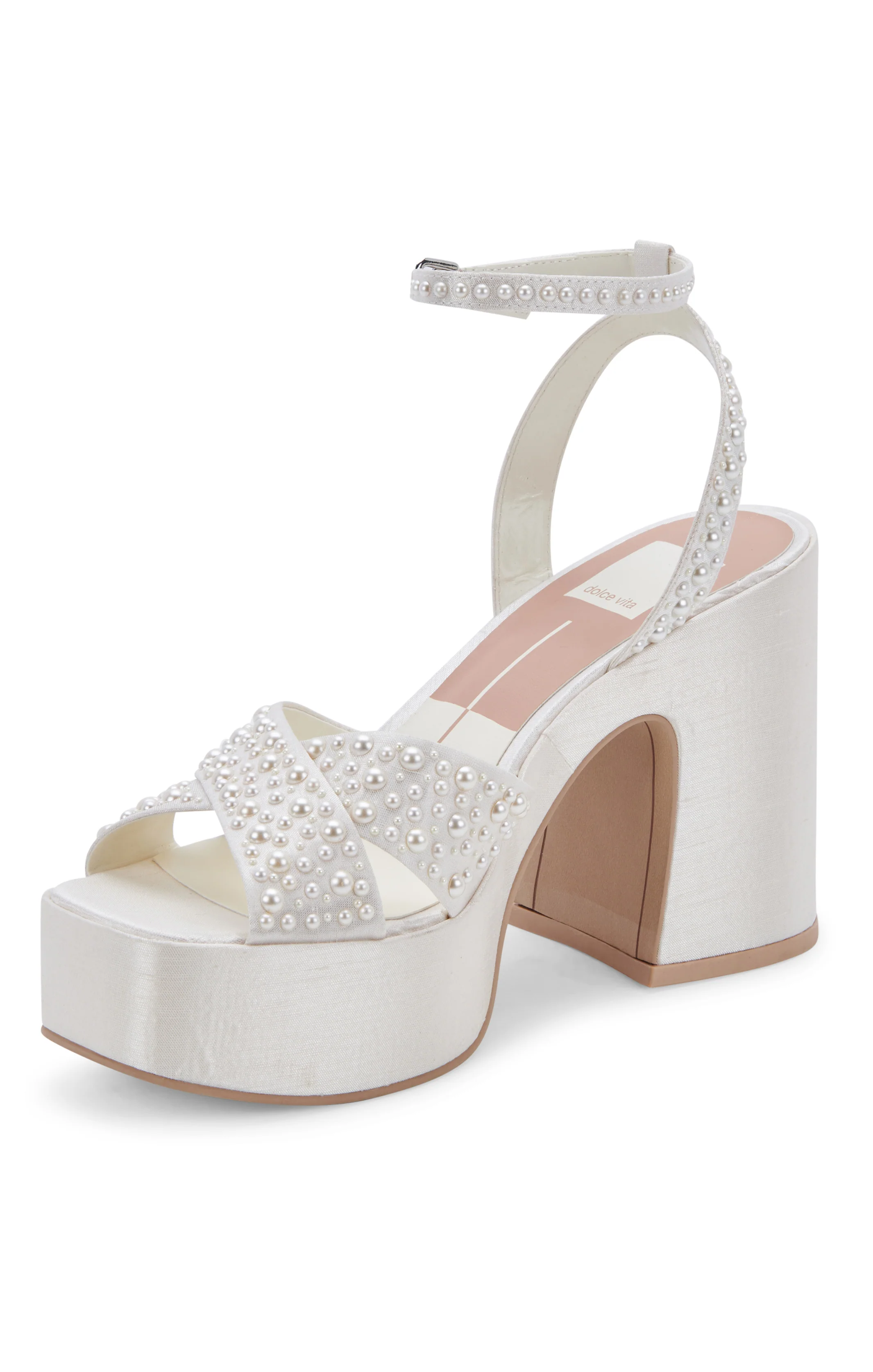 Dolce Vita Wessi Platform Heel ~ Vanilla Pearl - Image 10