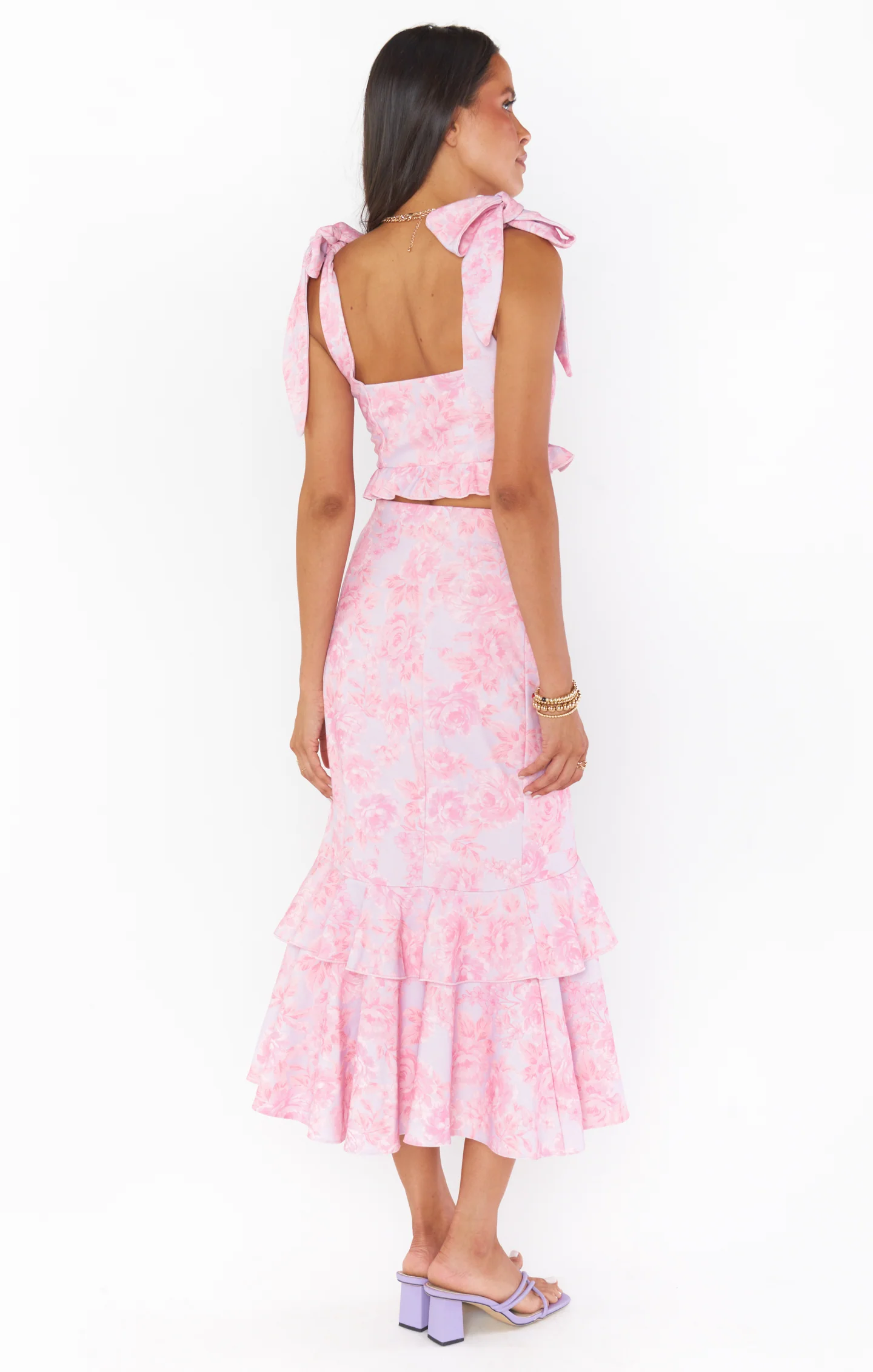 Dutchess Ruffle Skirt ~ Blushing Floral Stretch - Image 3