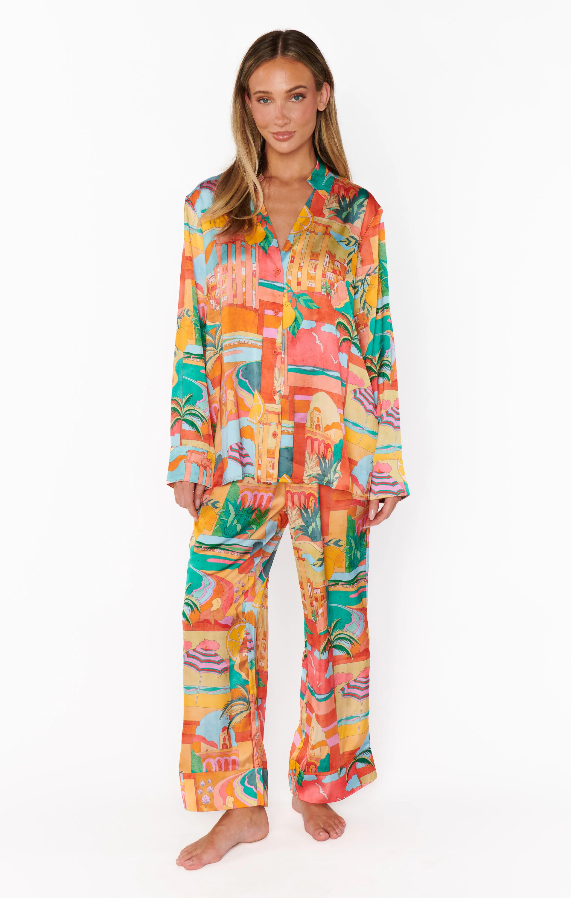 Early Night PJ Set ~ Postcards From Italia - Image 2
