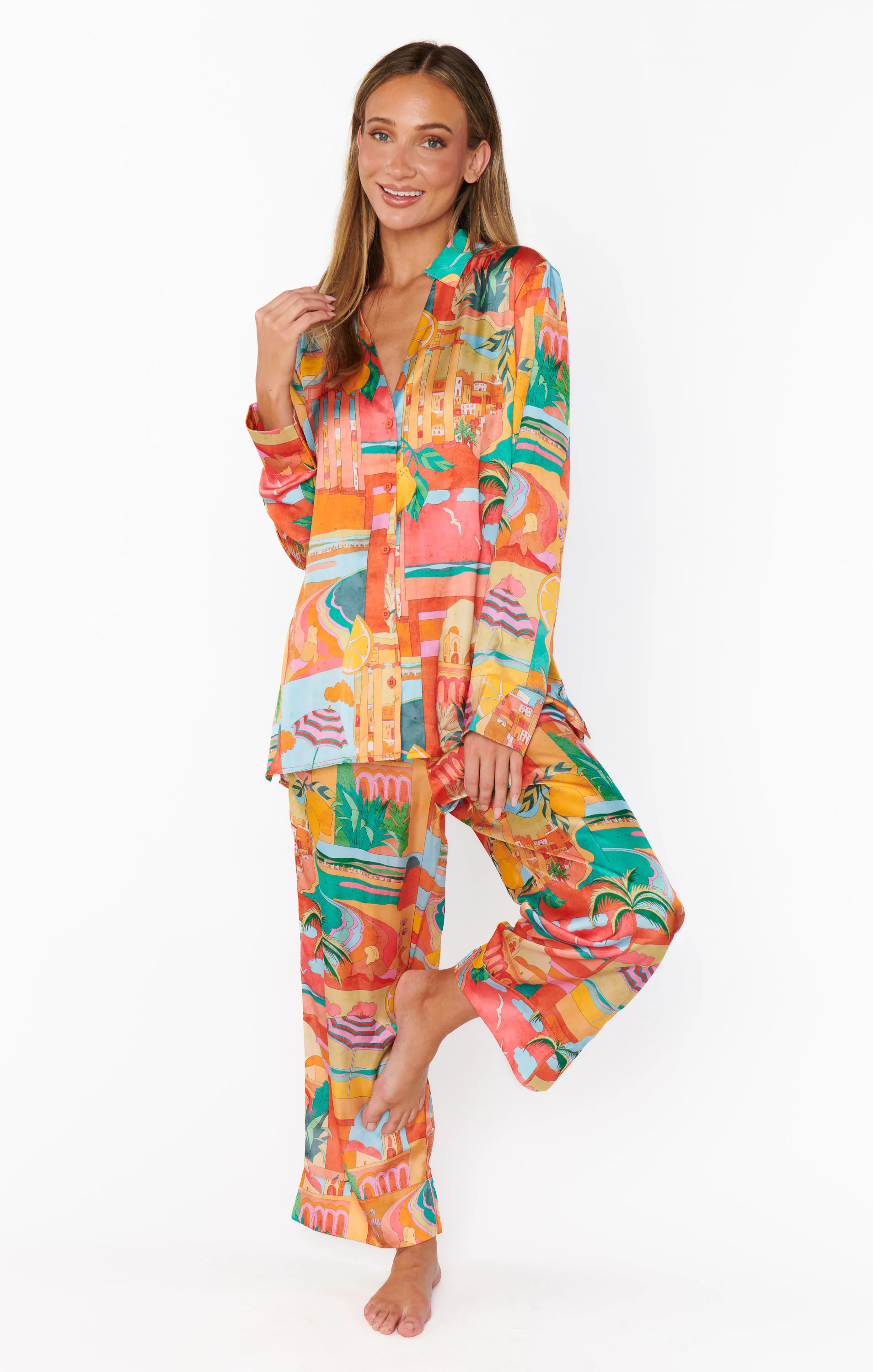Early Night PJ Set ~ Postcards From Italia - Image 4