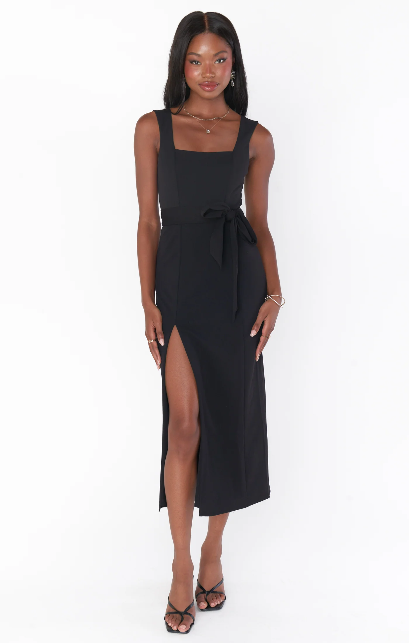 Eden Midi Dress ~ Black Stretch - Image 14