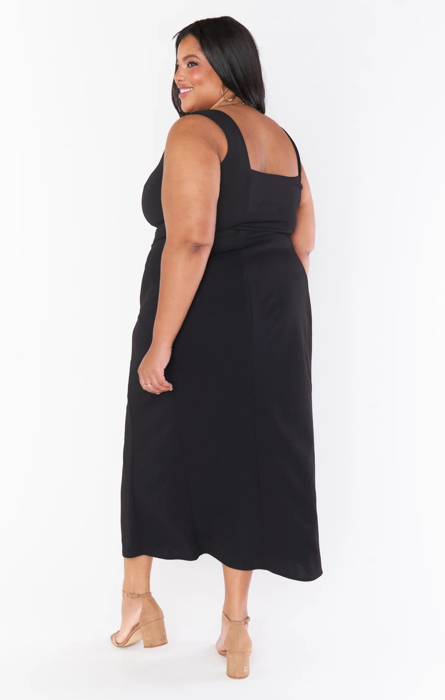 Eden Midi Dress ~ Black Stretch - Image 7