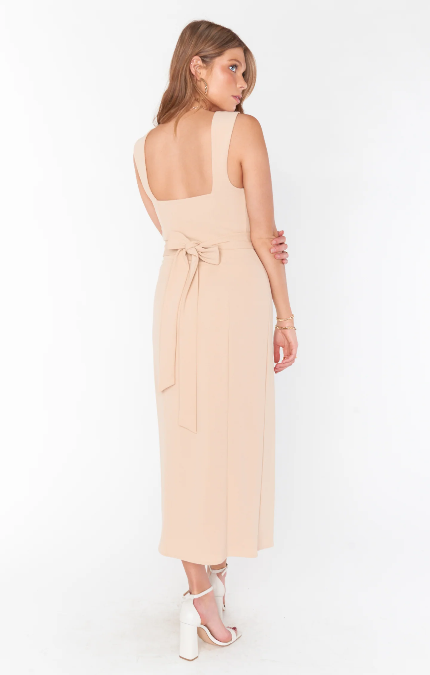 Eden Midi Dress ~ Champagne Stretch - Image 6