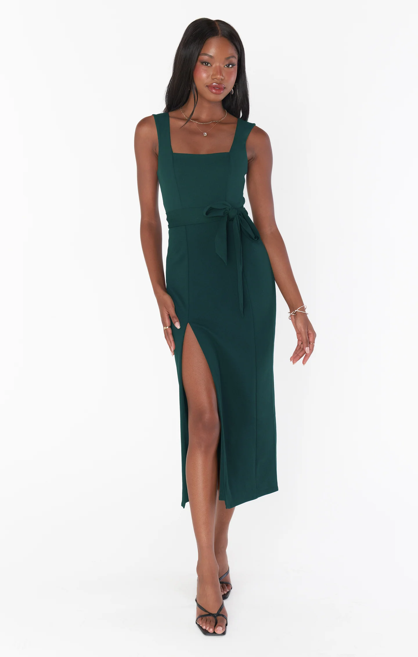 Eden Midi Dress ~ Emerald Stretch - Image 4
