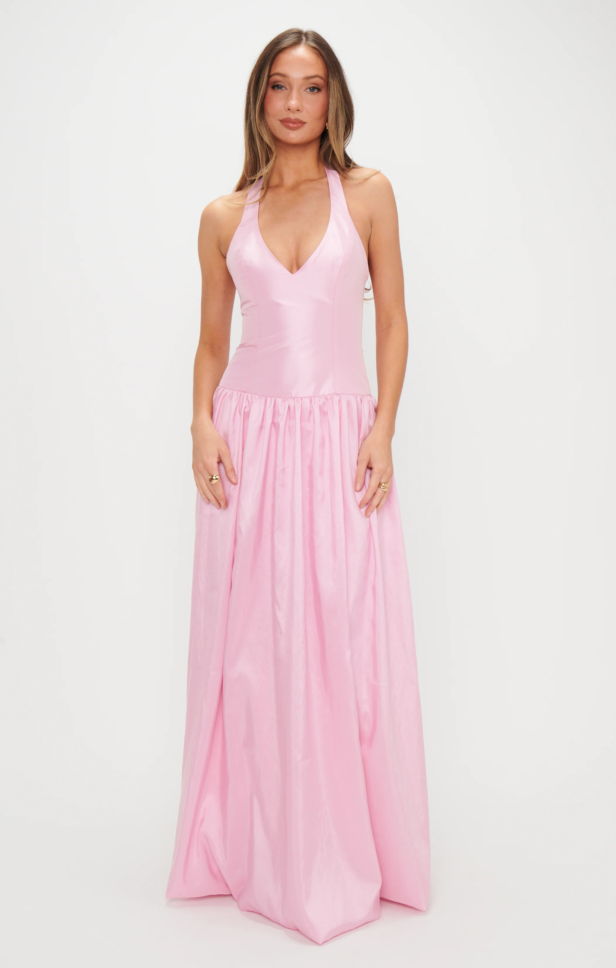 Eliza Maxi Dress ~ Light Pink Light Taffeta - Image 4
