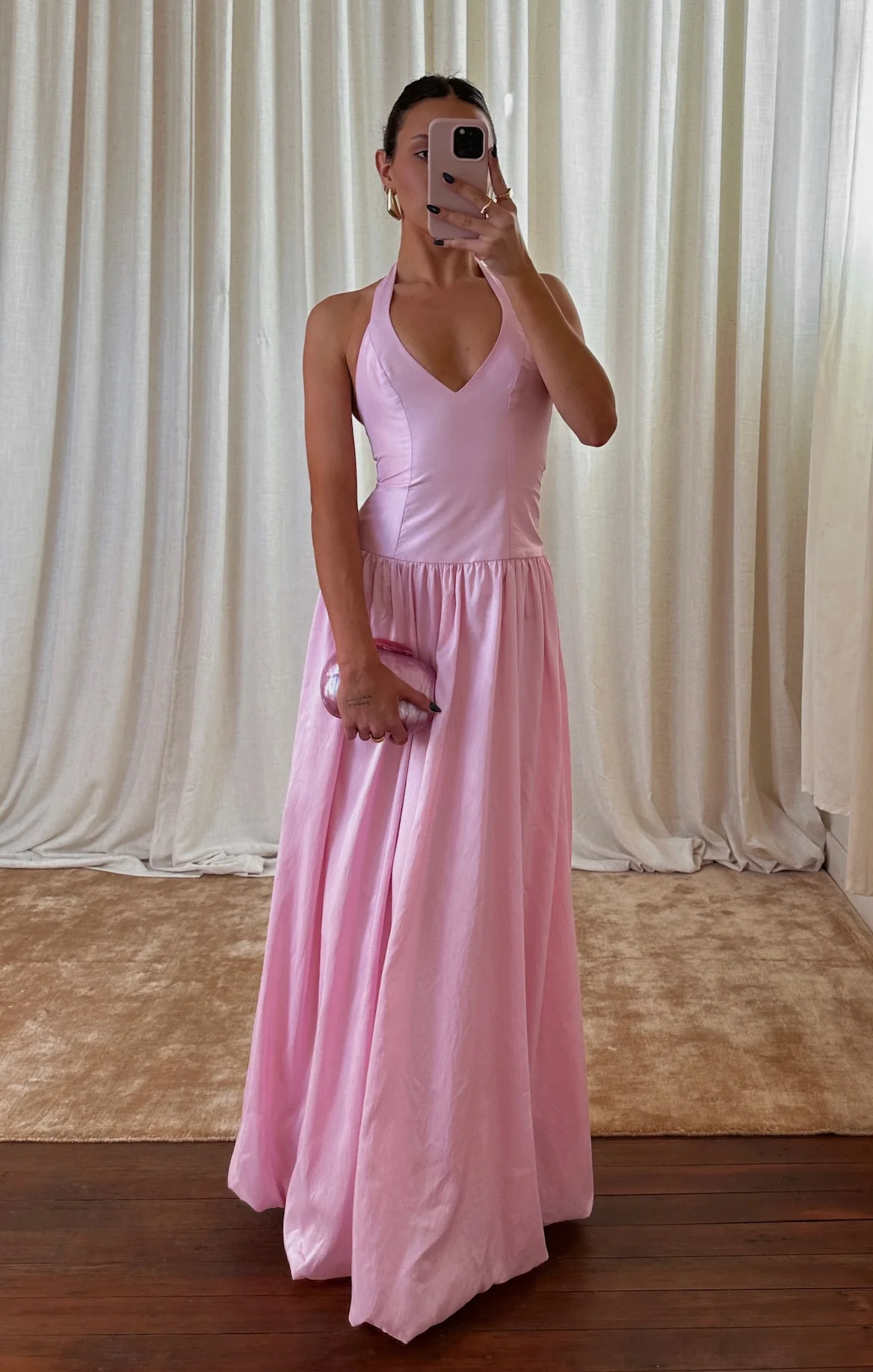 Eliza Maxi Dress ~ Light Pink Light Taffeta - Image 6