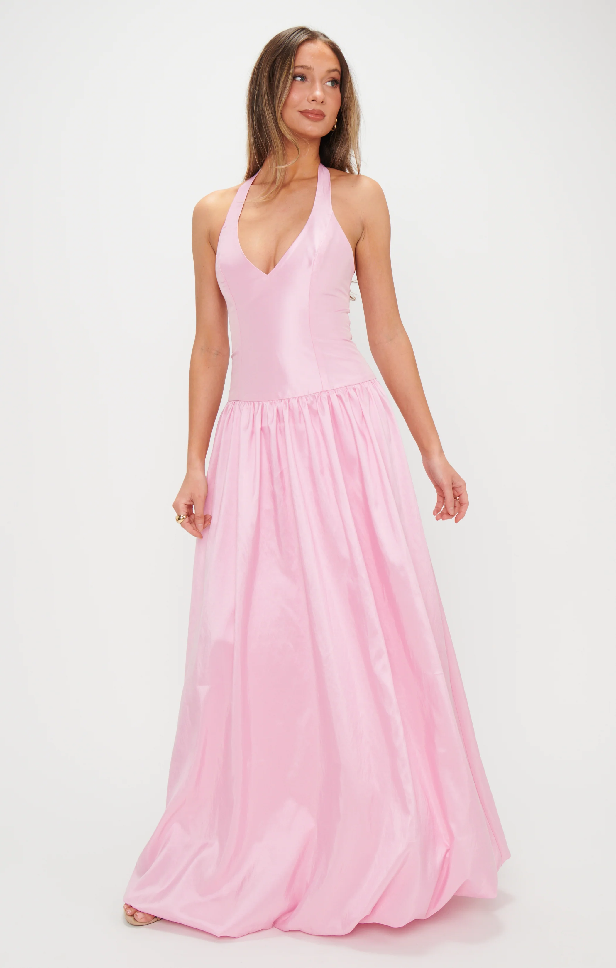 Eliza Maxi Dress ~ Light Pink Light Taffeta - Image 7