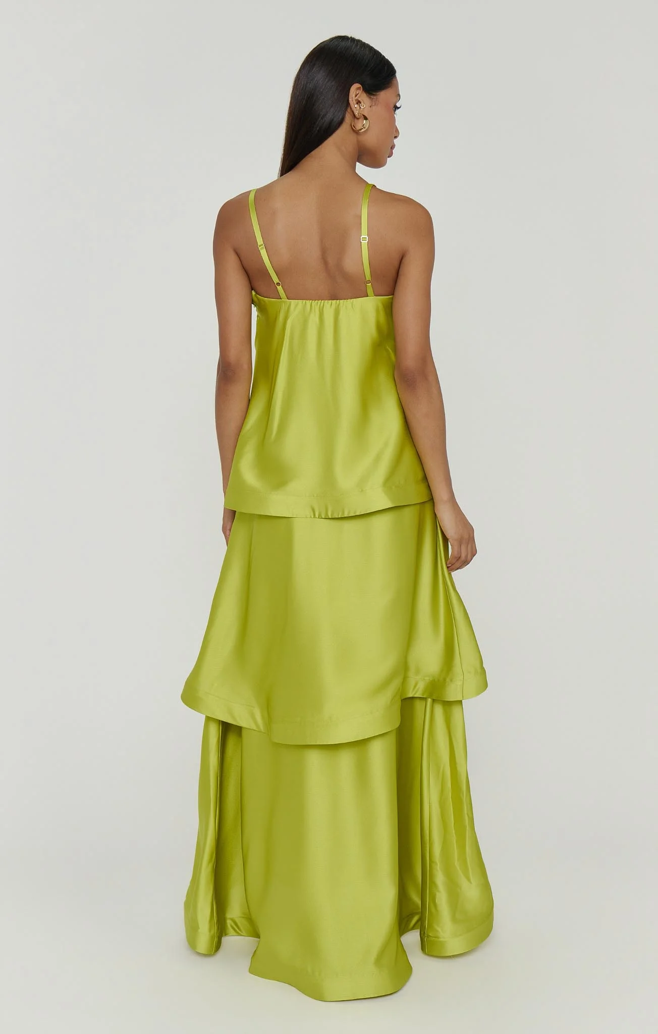 Ella Maxi Dress ~ Chartreuse Luxe Satin - Image 5