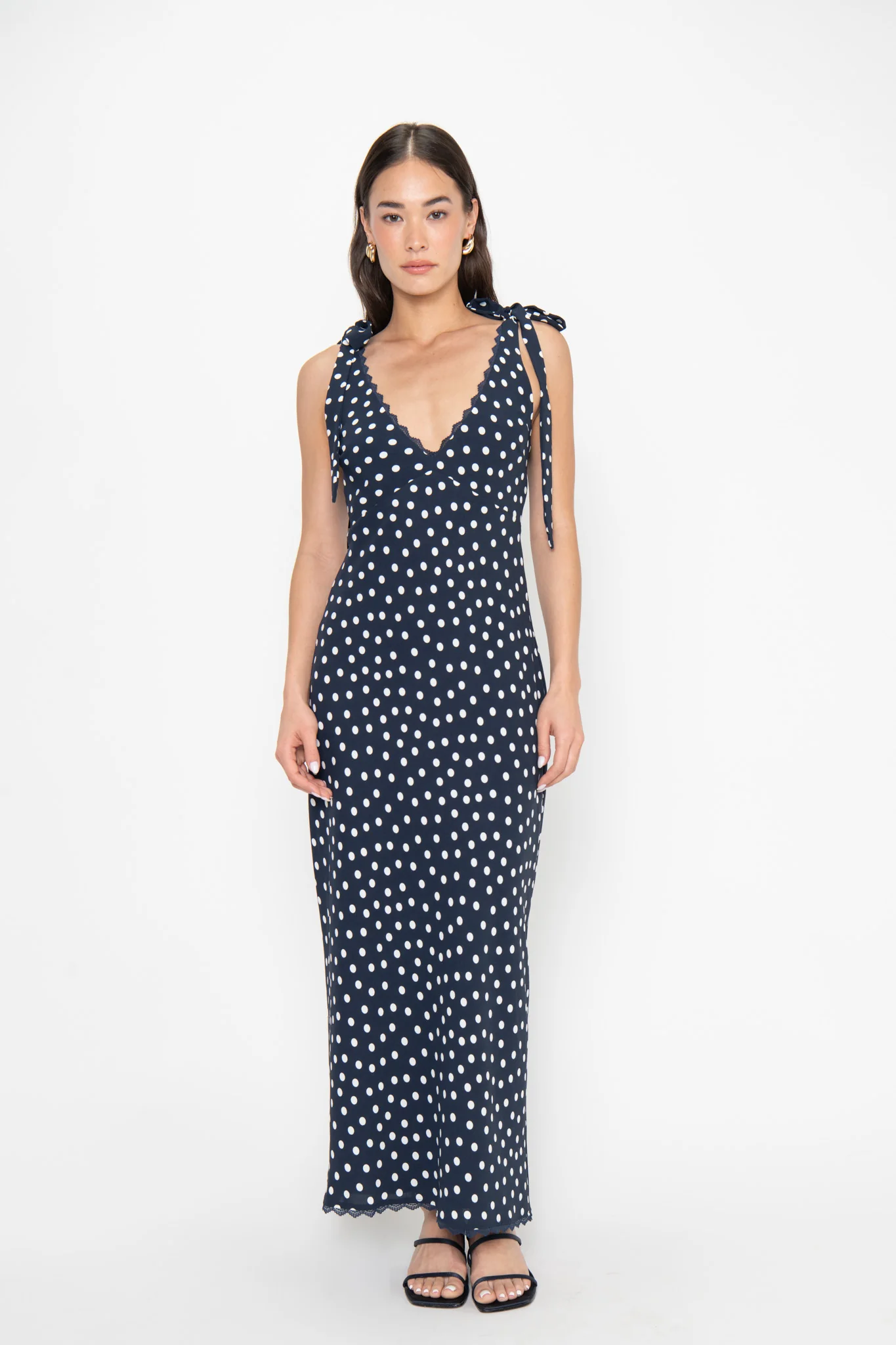 Emma Midi Dress ~ Navy Polka Dot - Image 8