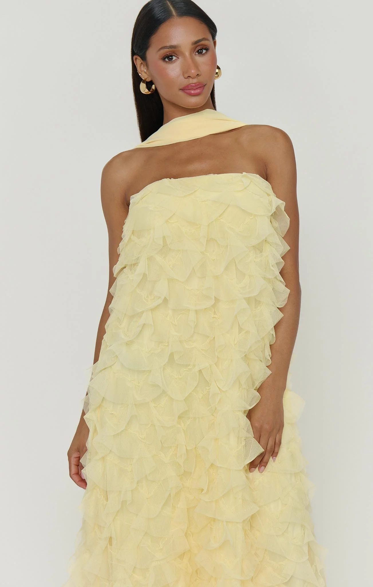 Enchanted Dress ~ Pale Yellow Ruffle Tulle - Image 2