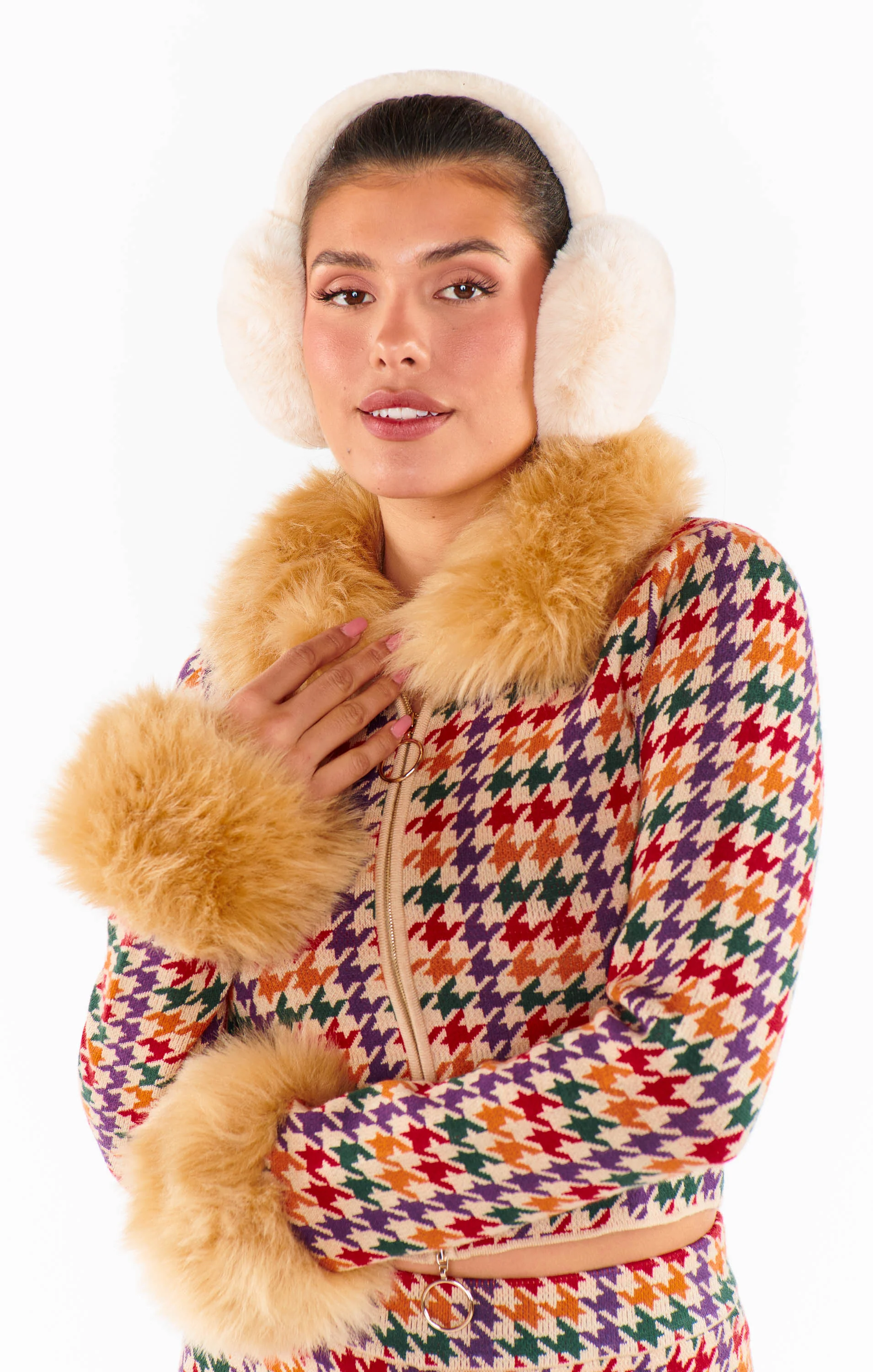 Everly Earmuff ~ Beige Faux Fur - Image 6