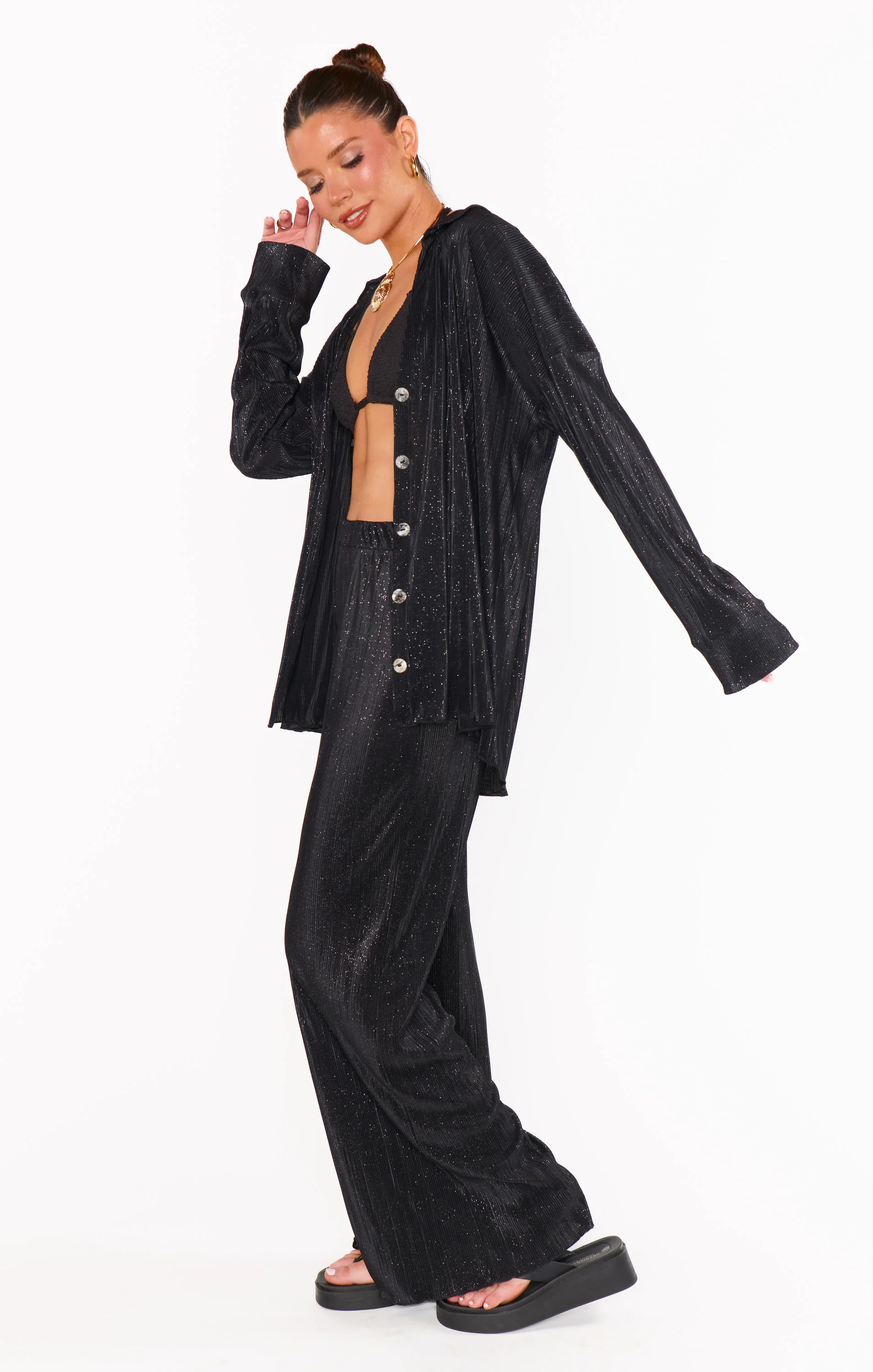 Everywhere Pants ~ Black Pleat - Image 3