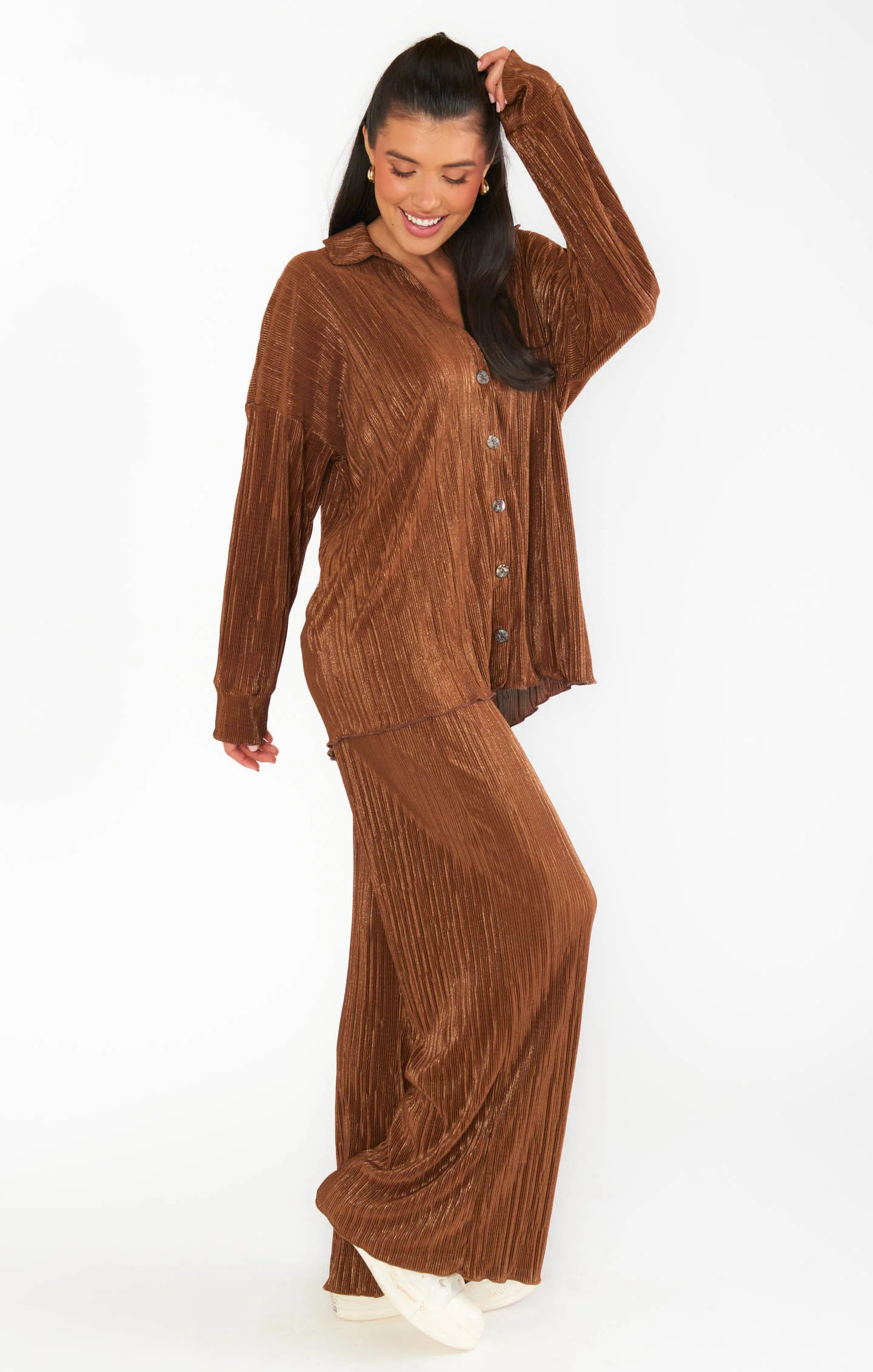 Everywhere Pants ~ Chocolate Pleat - Image 5