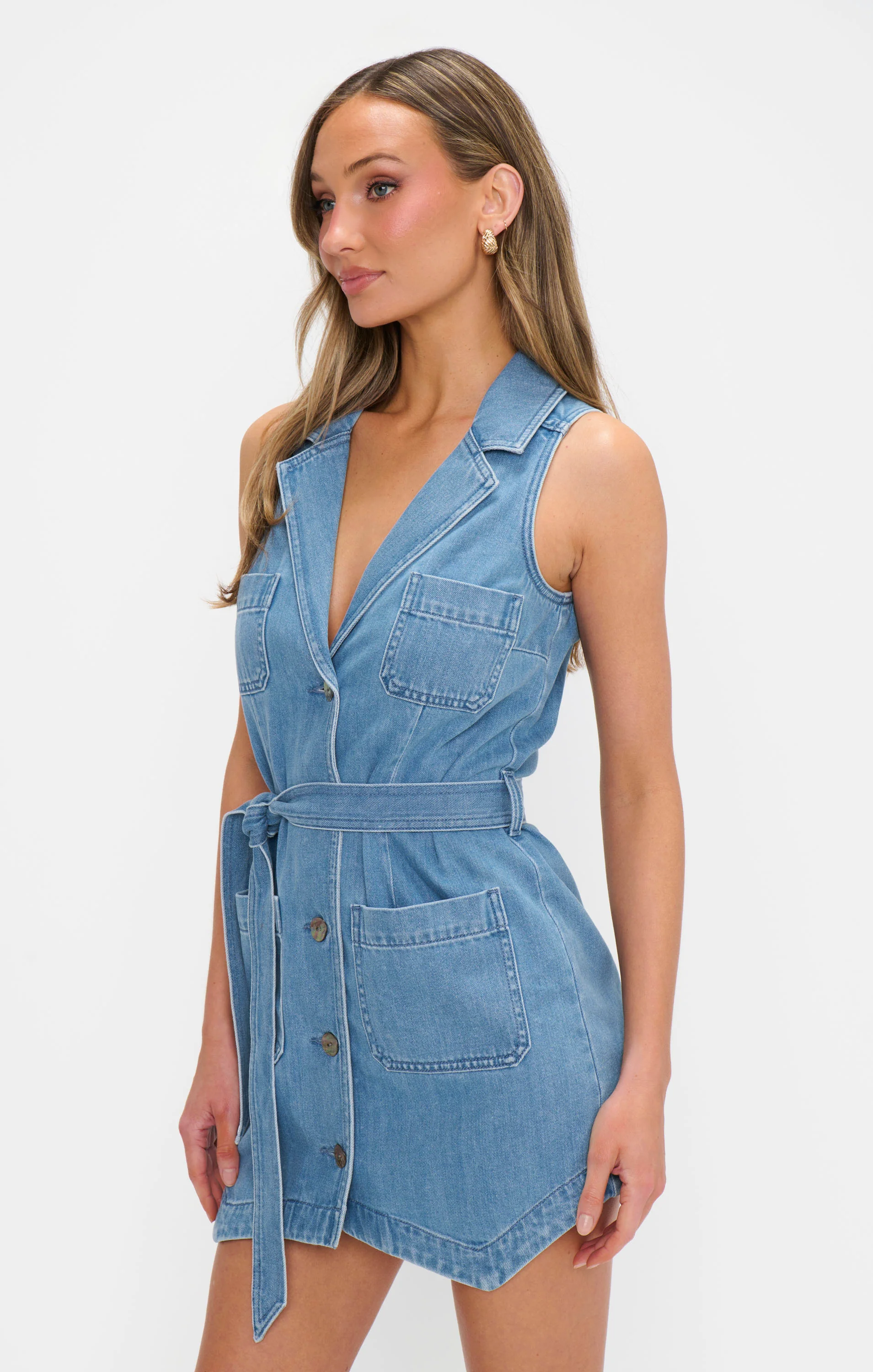 Fairfield Vest Dress ~ Gusty Blue - Image 5