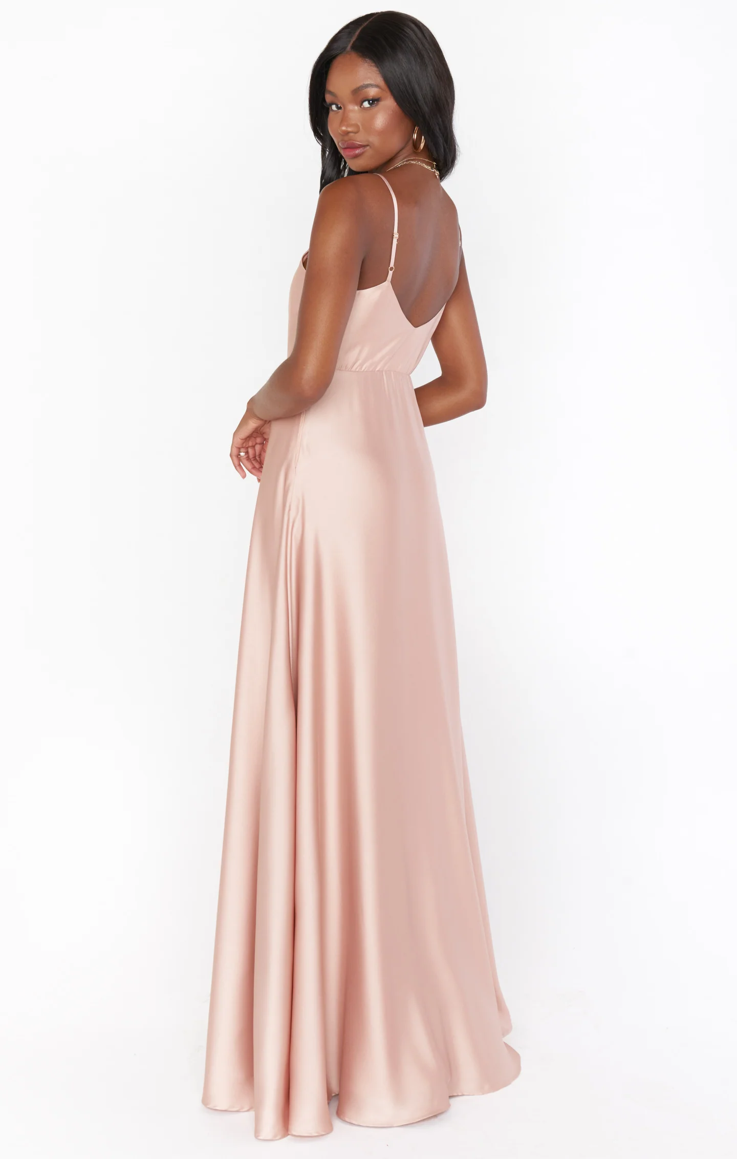Faith Maxi Dress ~ Rose Gold Luxe Satin - Image 5
