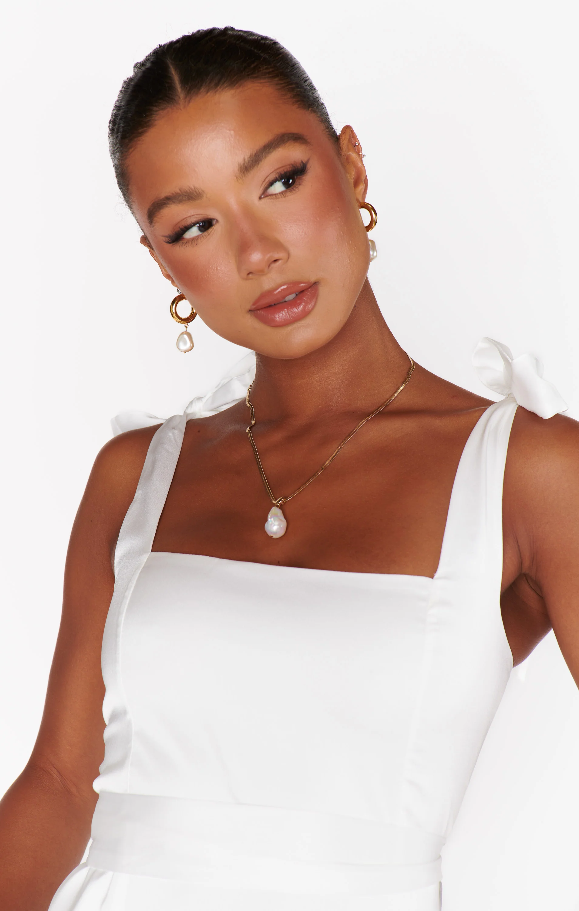Faithy Jewels Ivy Hoops ~ Gold/Pearl - Image 4