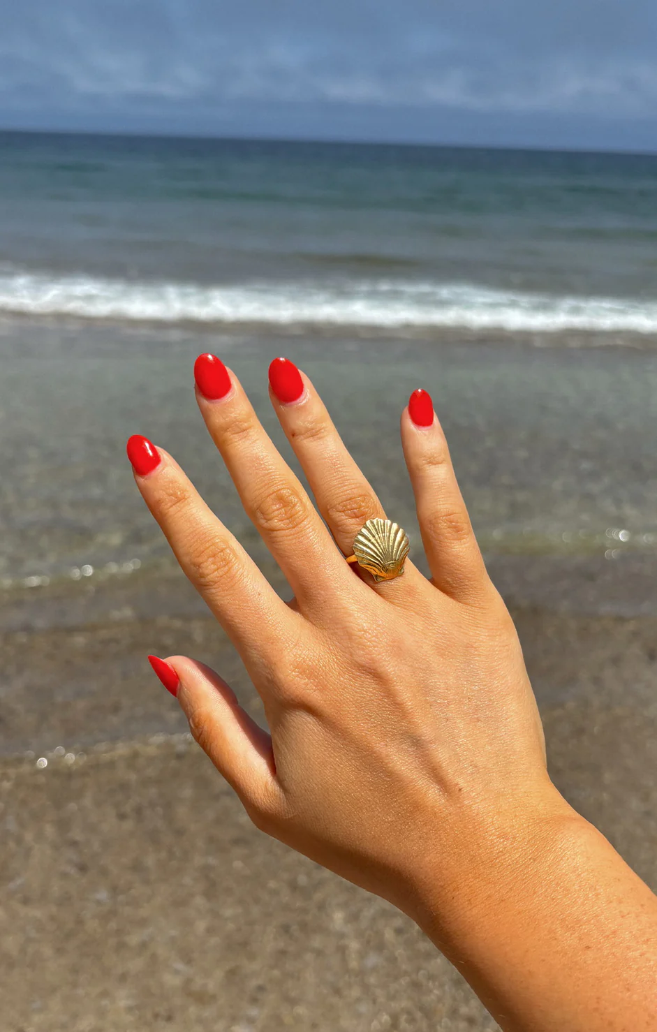 Faithy Jewels Sophie Shell Ring ~ Gold - Image 4