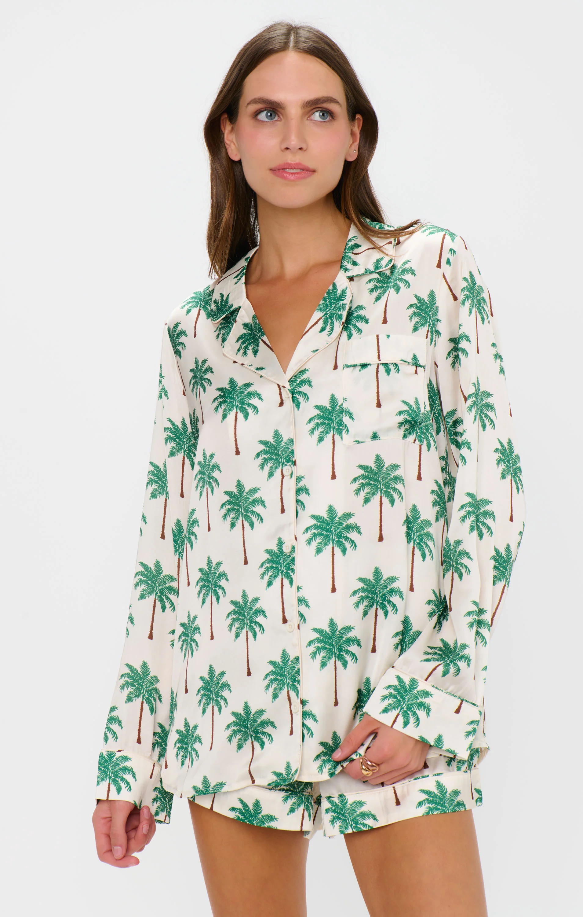 Favorite PJ Set ~ Palm Tree Silky - Image 2