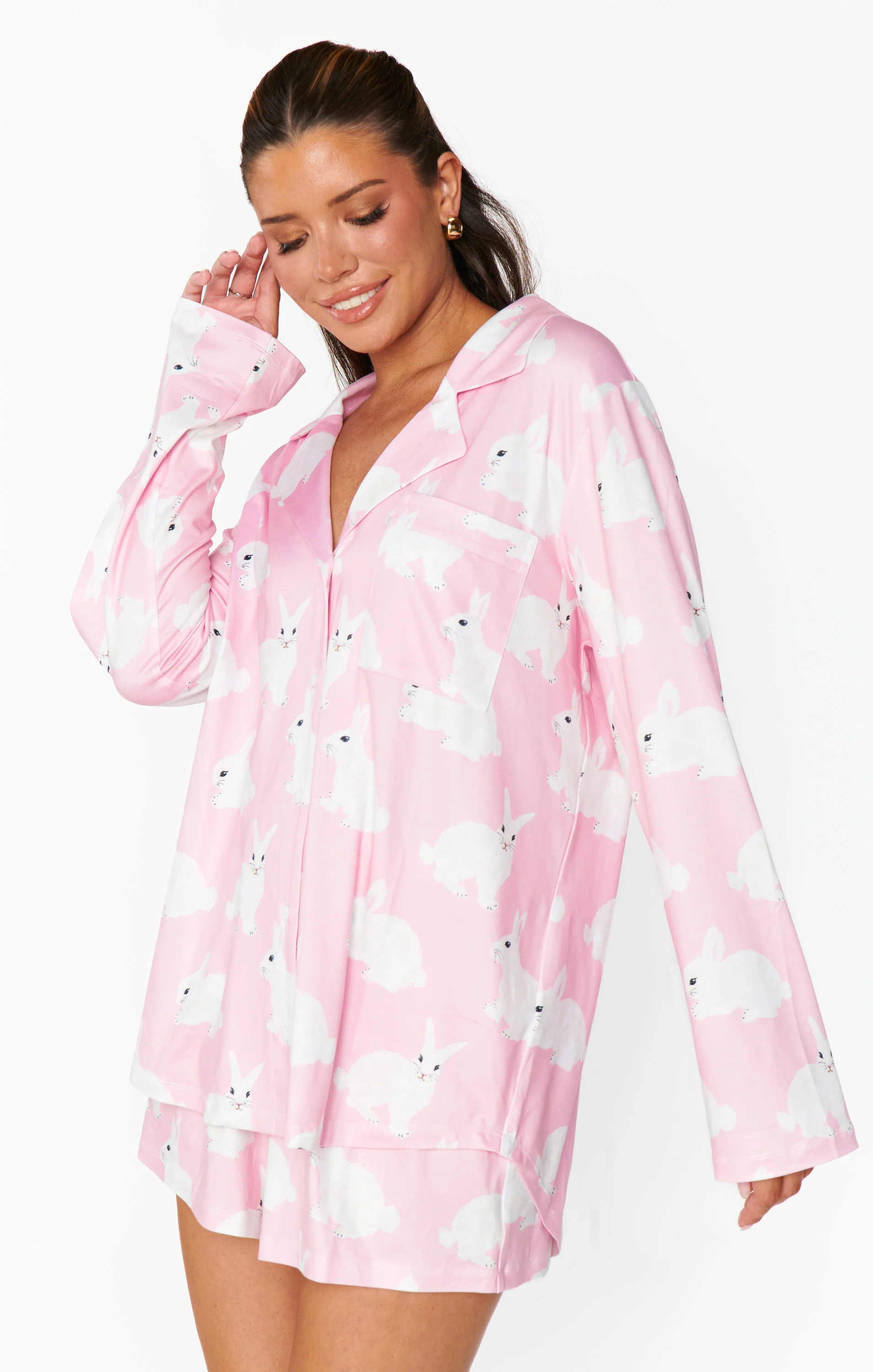 Favorite PJ Set ~ Pink Bunnies Jersey - Image 4