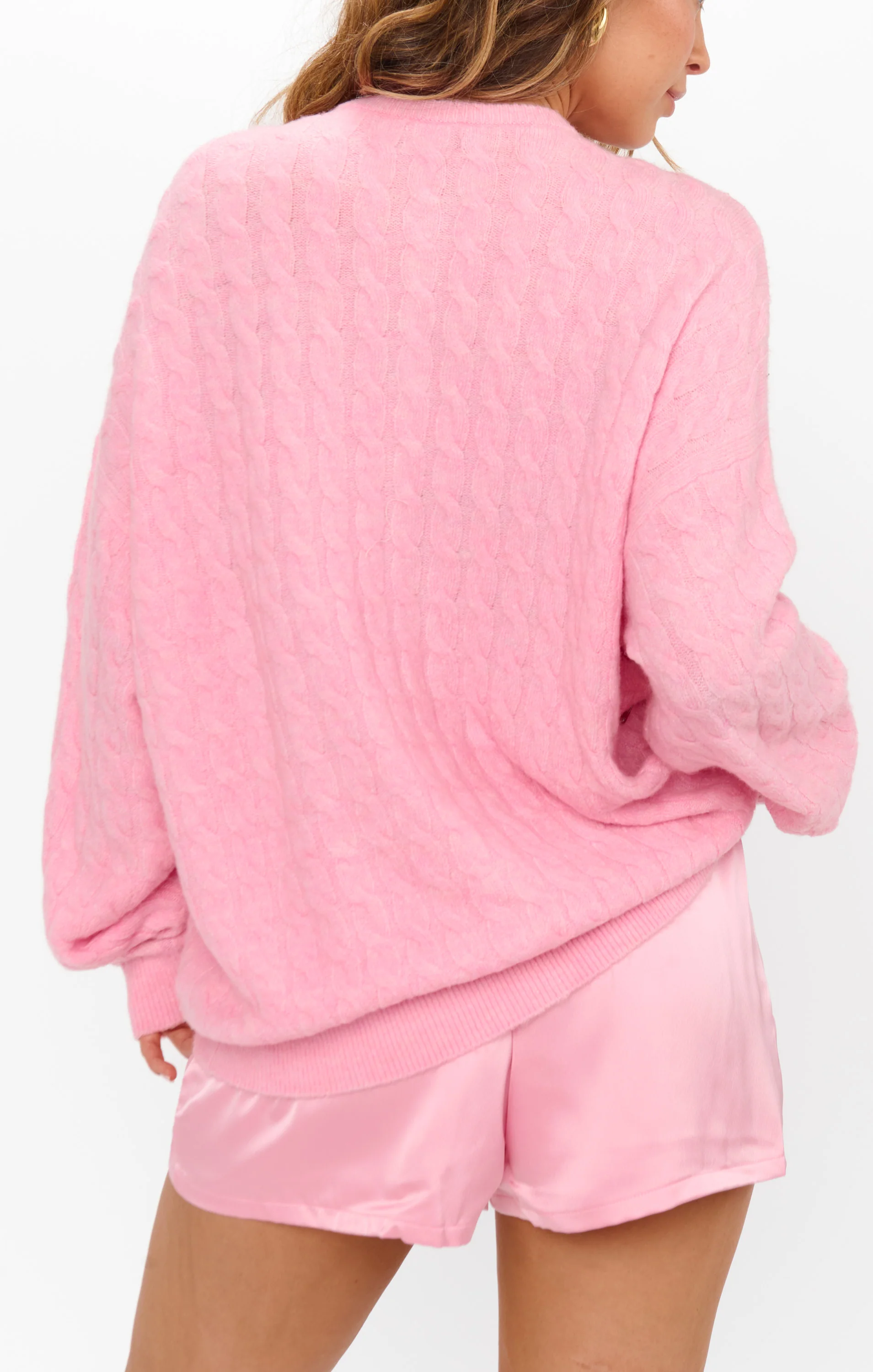 Feel Good Cardigan ~ Light Pink Knit - Image 3