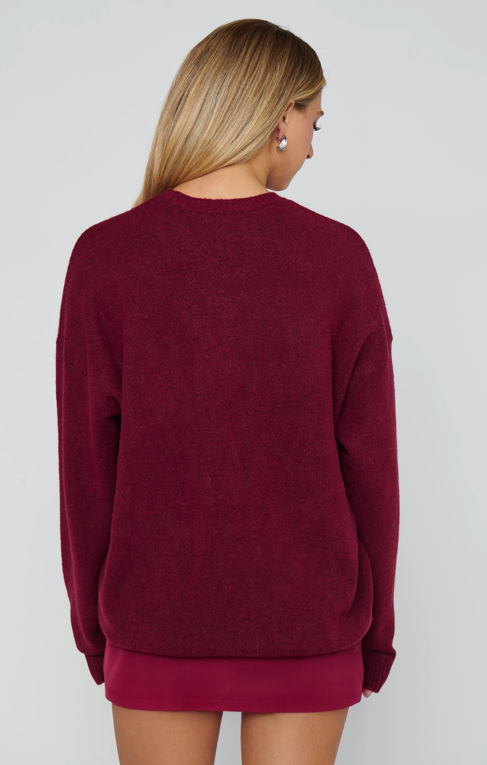 Feel Good Sweater ~ Maroon Knit - Image 4