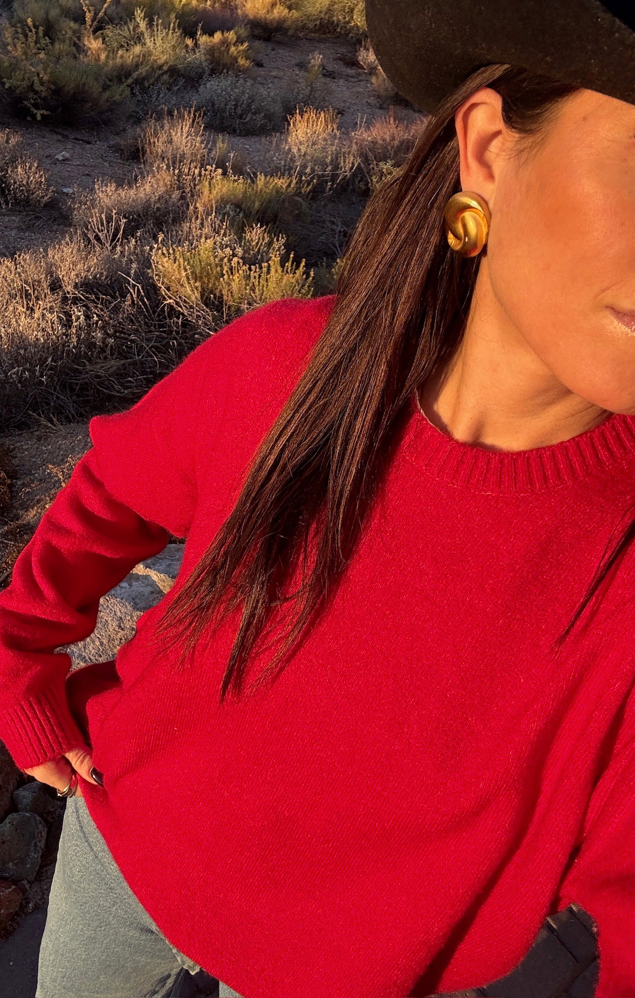 Feel Good Sweater ~ Red Knit - Image 2