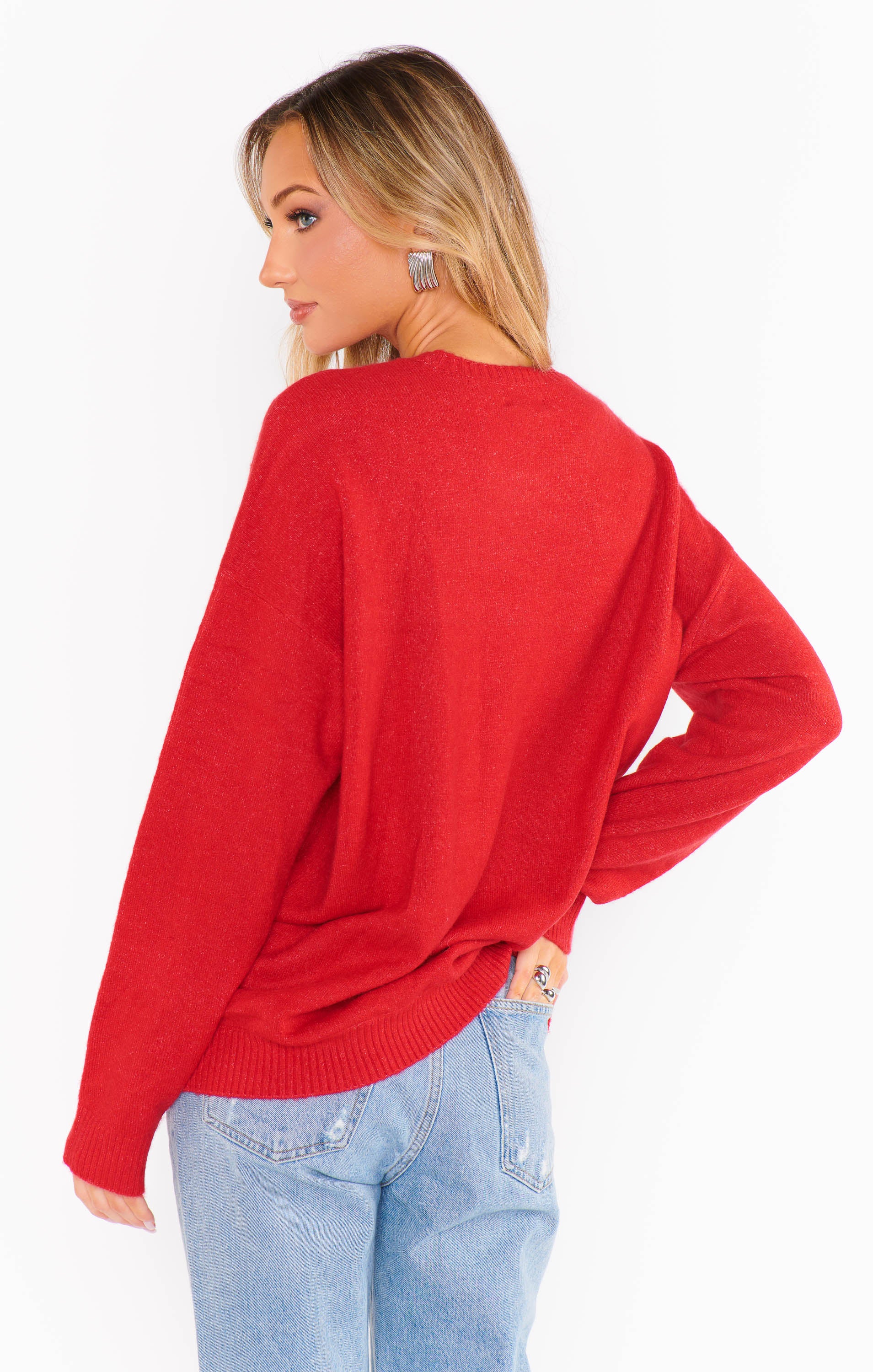 Feel Good Sweater ~ Red Knit - Image 6