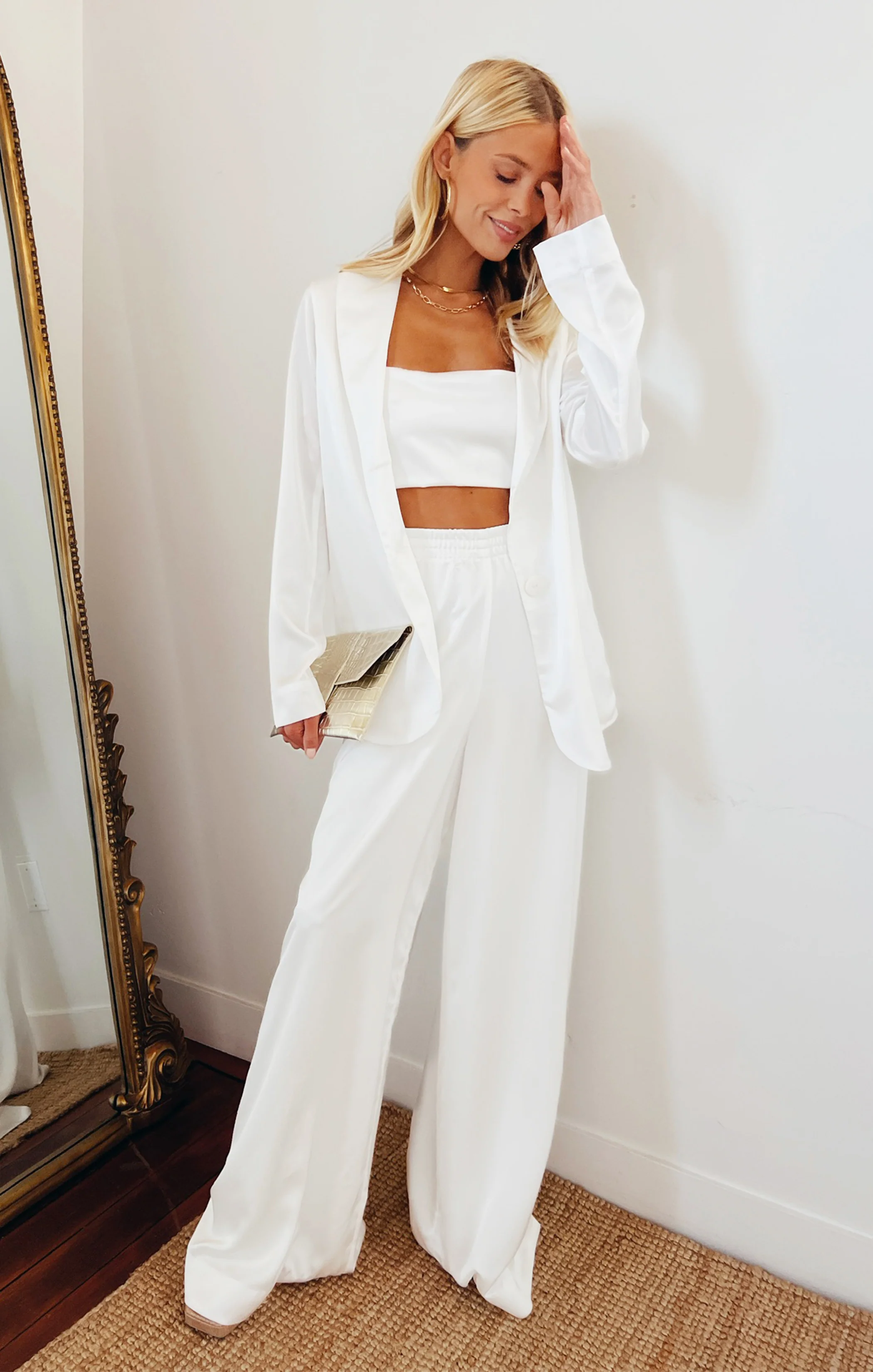 Felix Blazer ~ Ivory Luxe Satin - Image 14